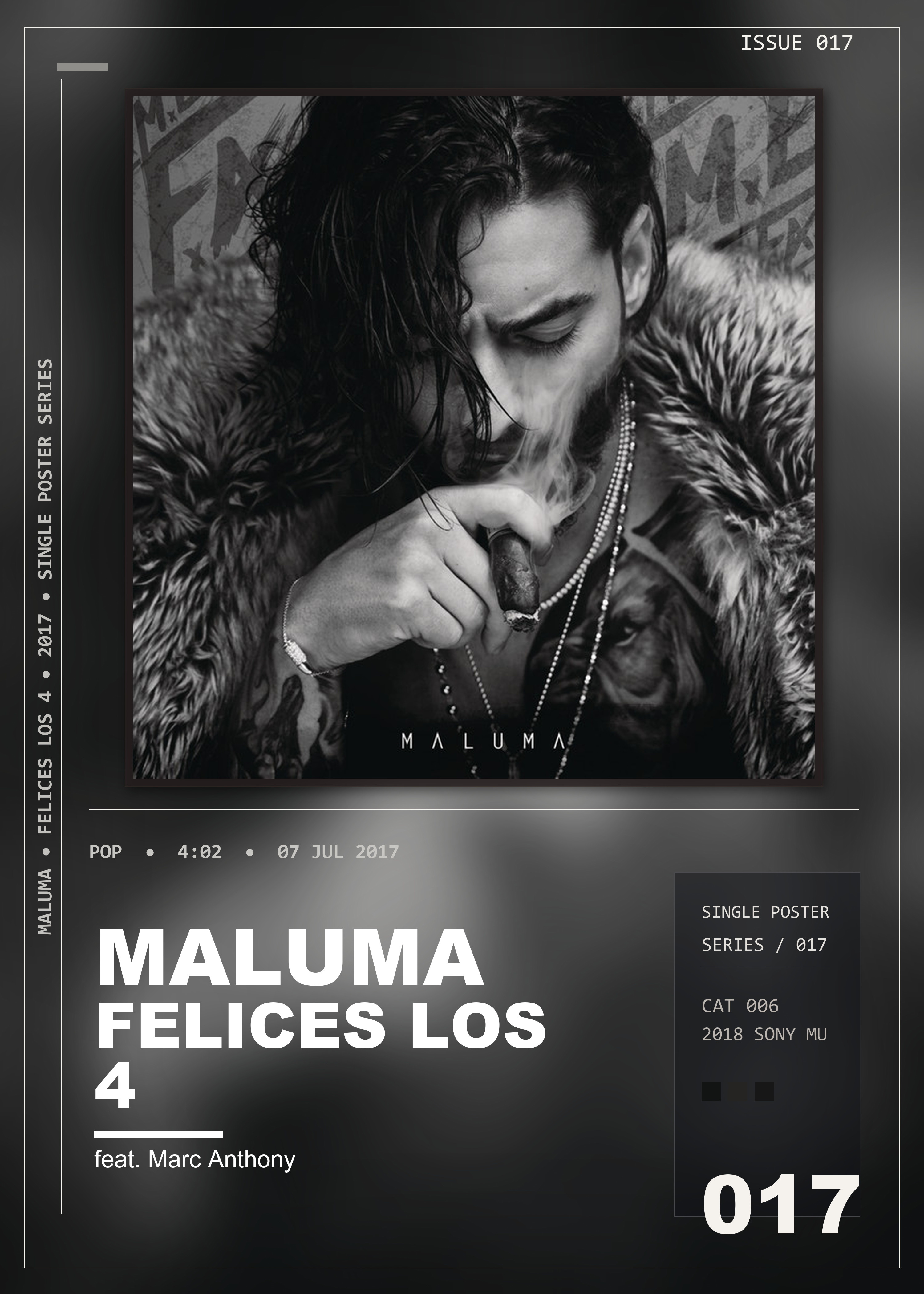 Music poster: Maluma - Felices los 4 feat Marc Anthony - Salsa Version
