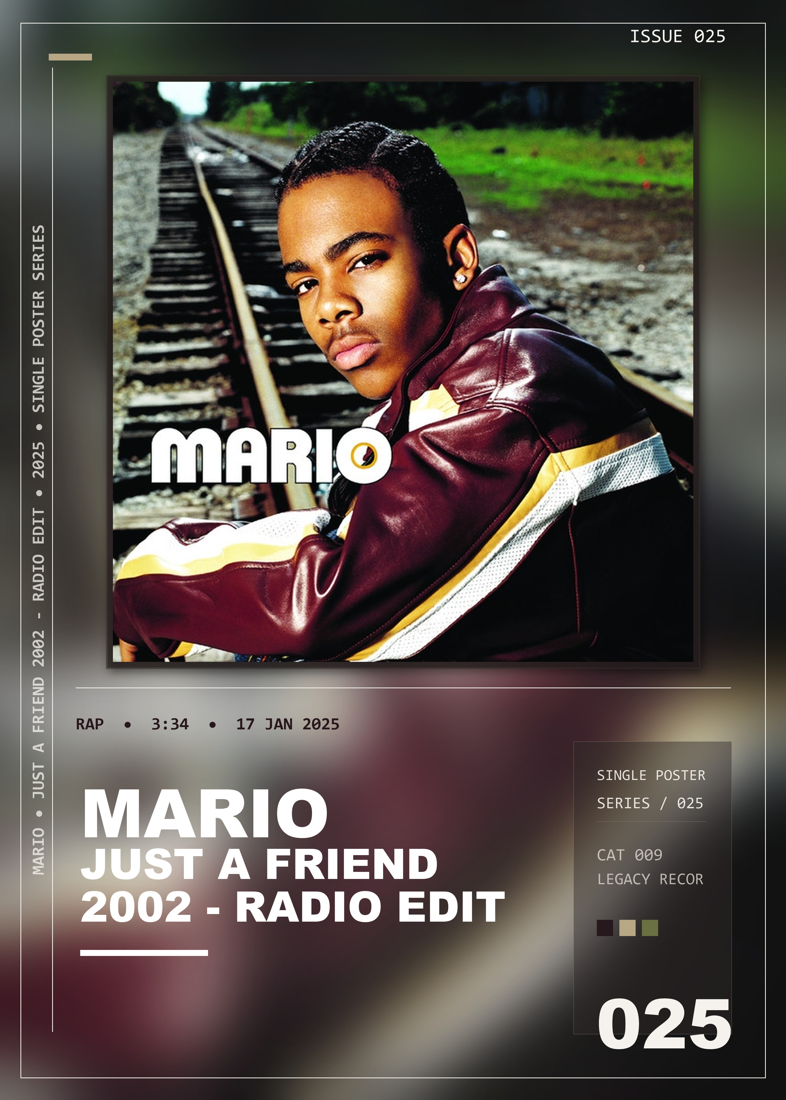 Music poster: Mario - Just a Friend 2002 - Radio Edit