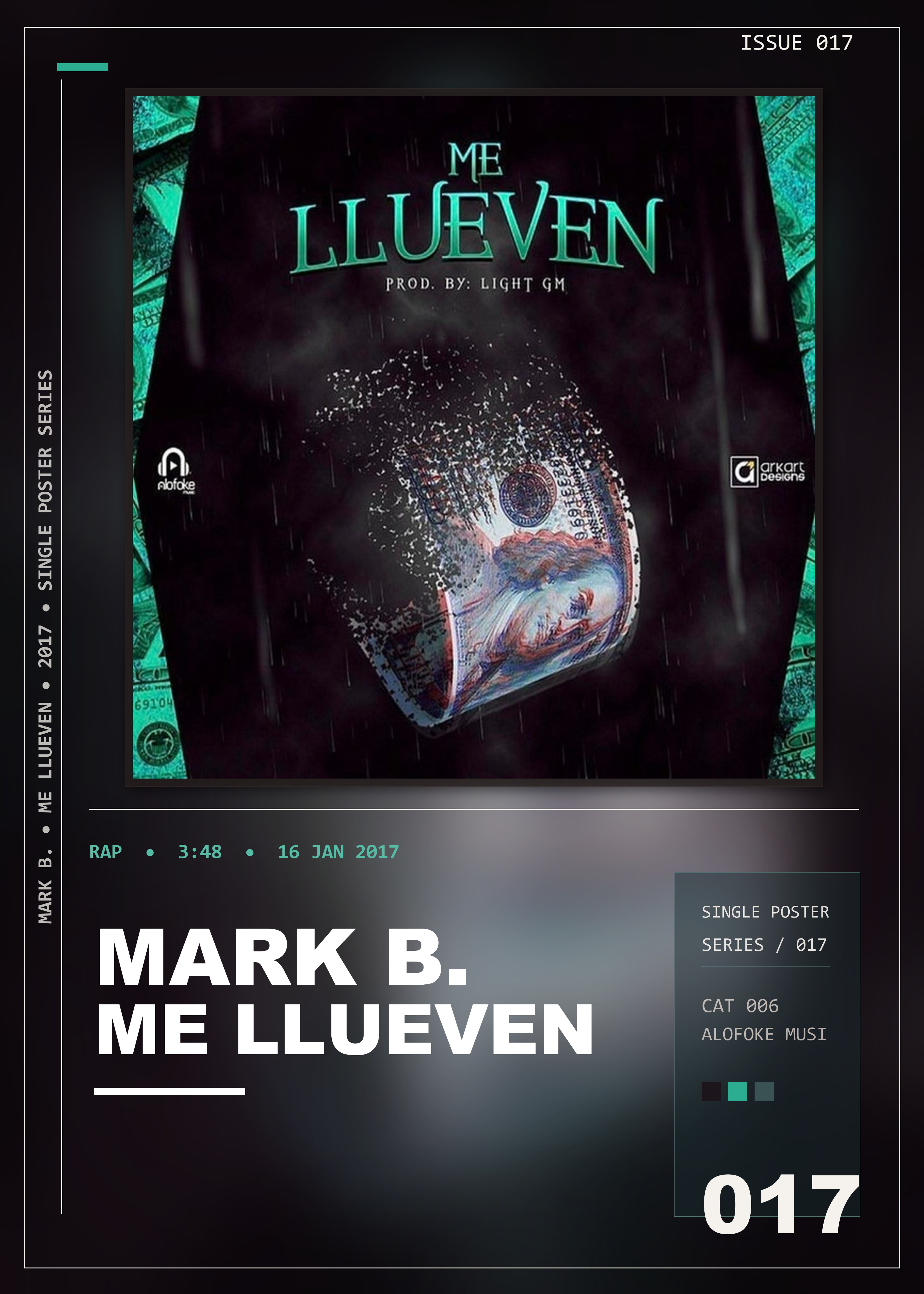 Music poster: Mark B - Me Llueven