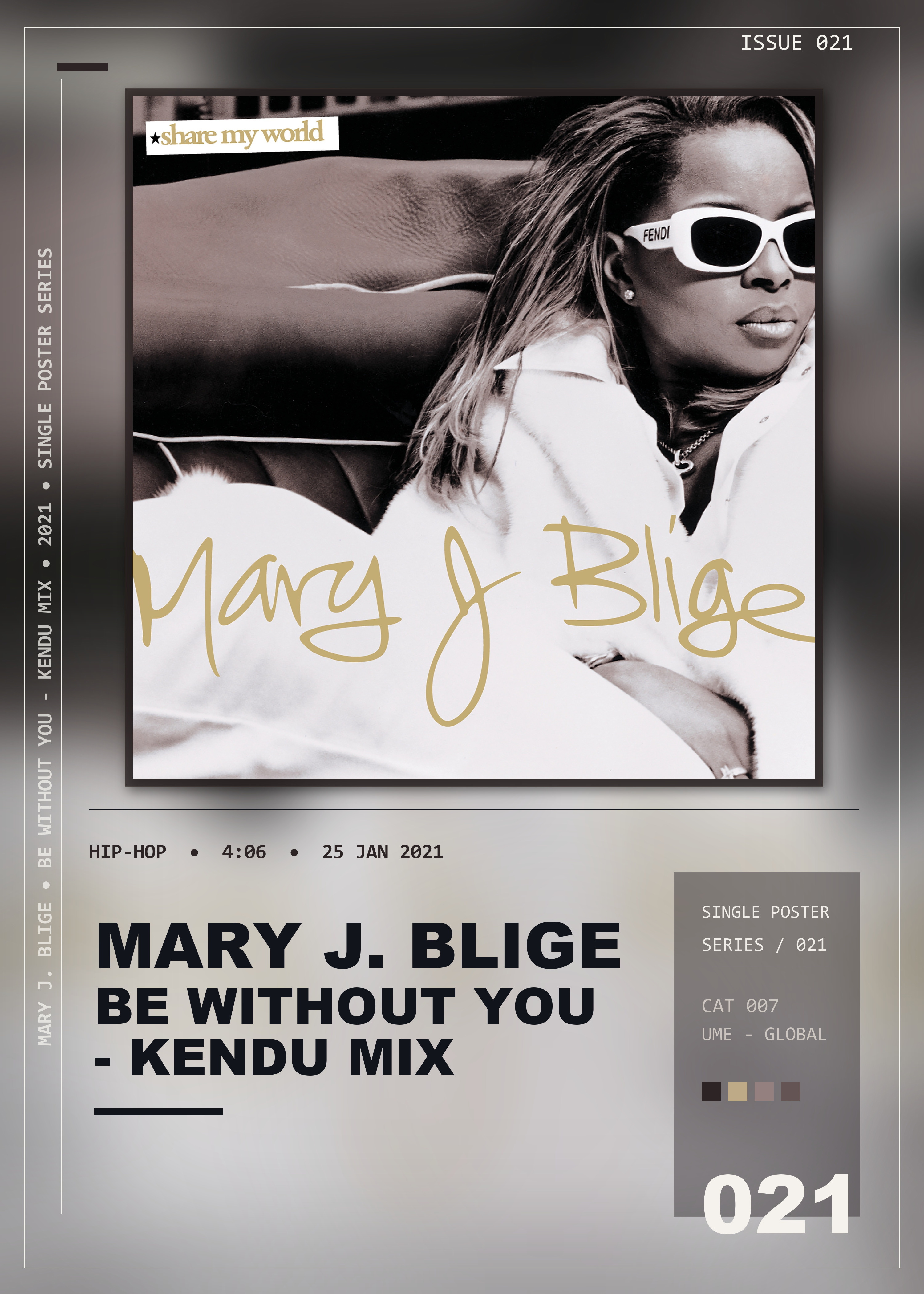Music poster: Mary J Blige - Be Without You - Kendu Mix