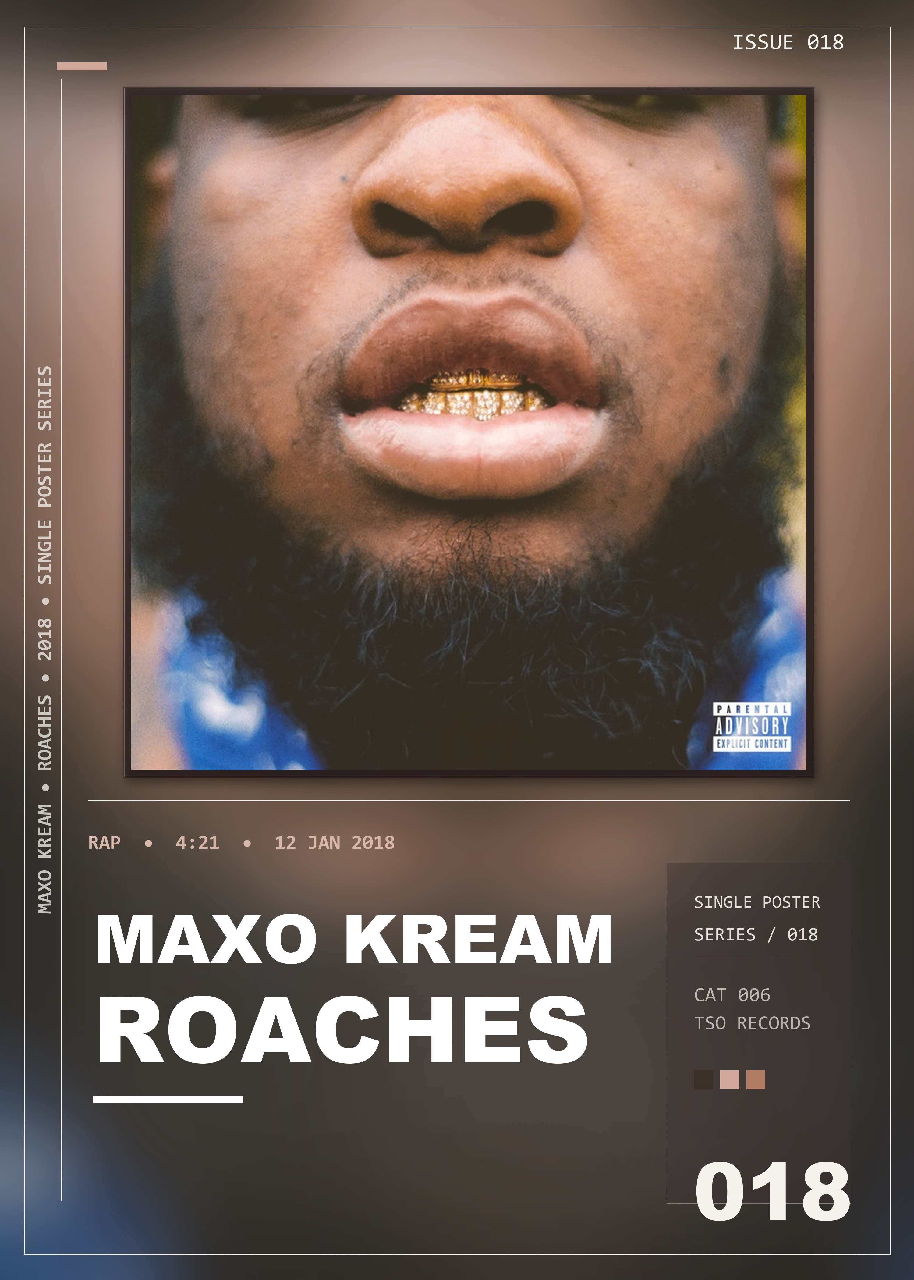 Music poster: Maxo Kream - Roaches