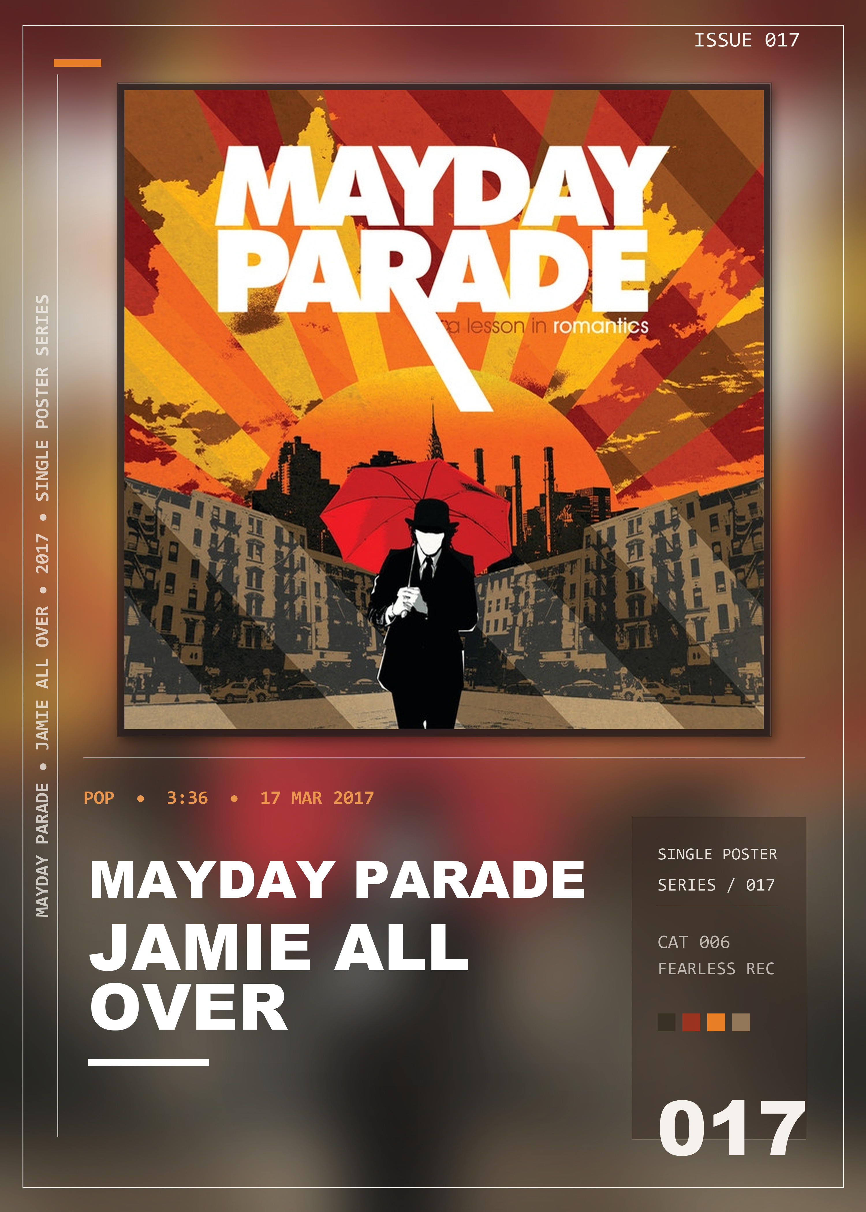 Music poster: Mayday Parade - Jamie All Over