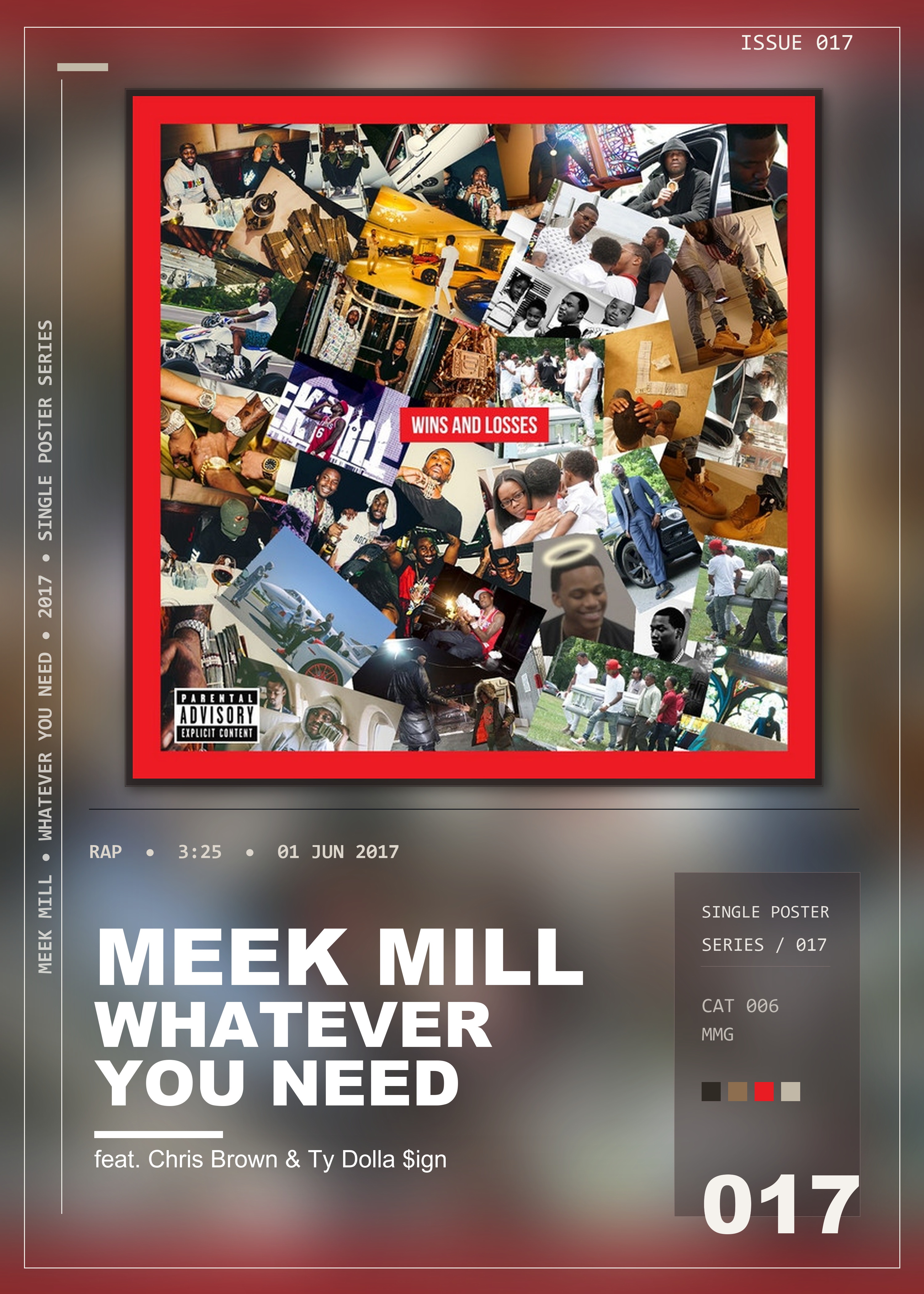 Music poster: Meek Mill - Whatever You Need feat Chris Brown Ty Dolla ign