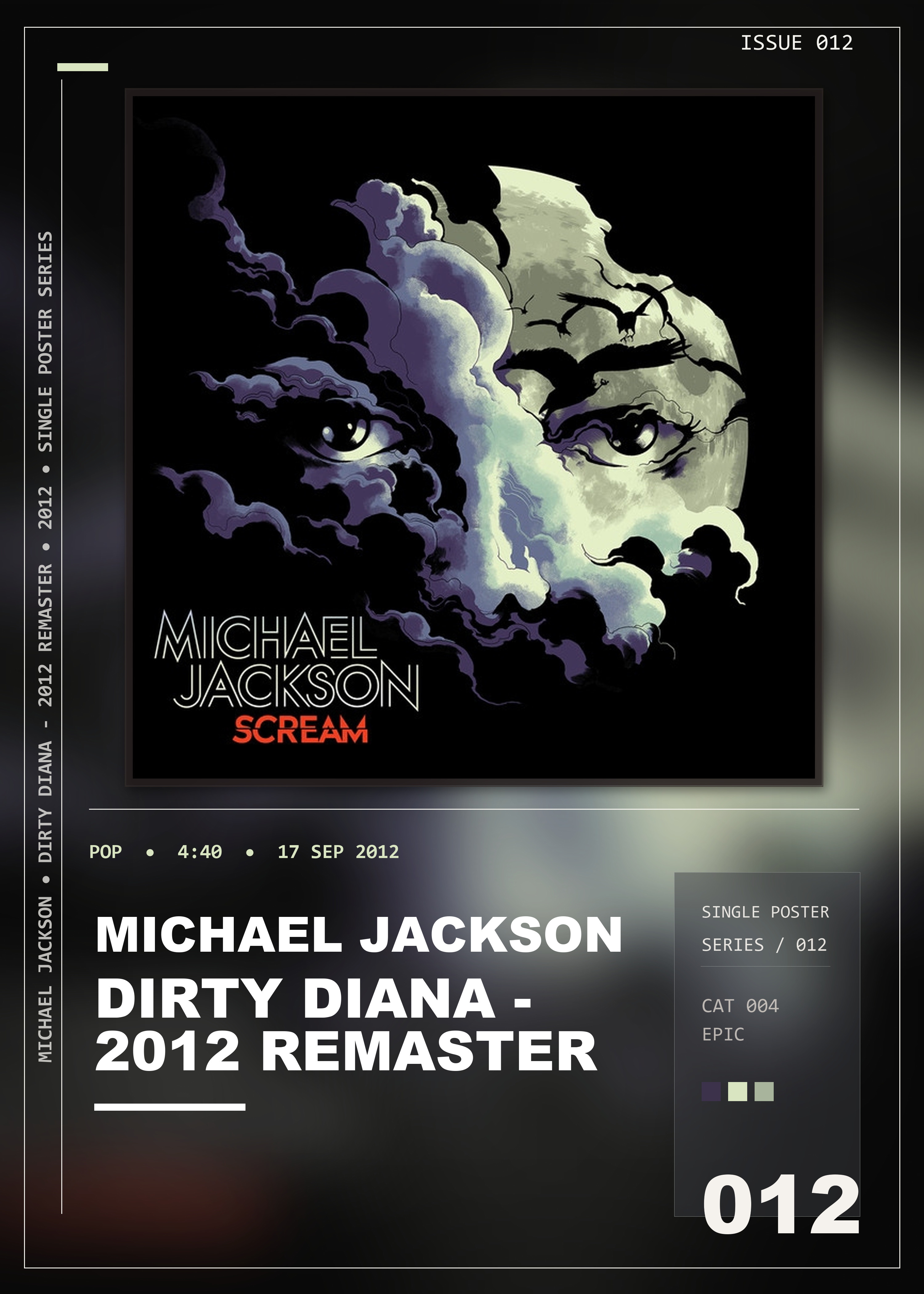 Music poster: Michael Jackson - Dirty Diana - 2012 Remaster
