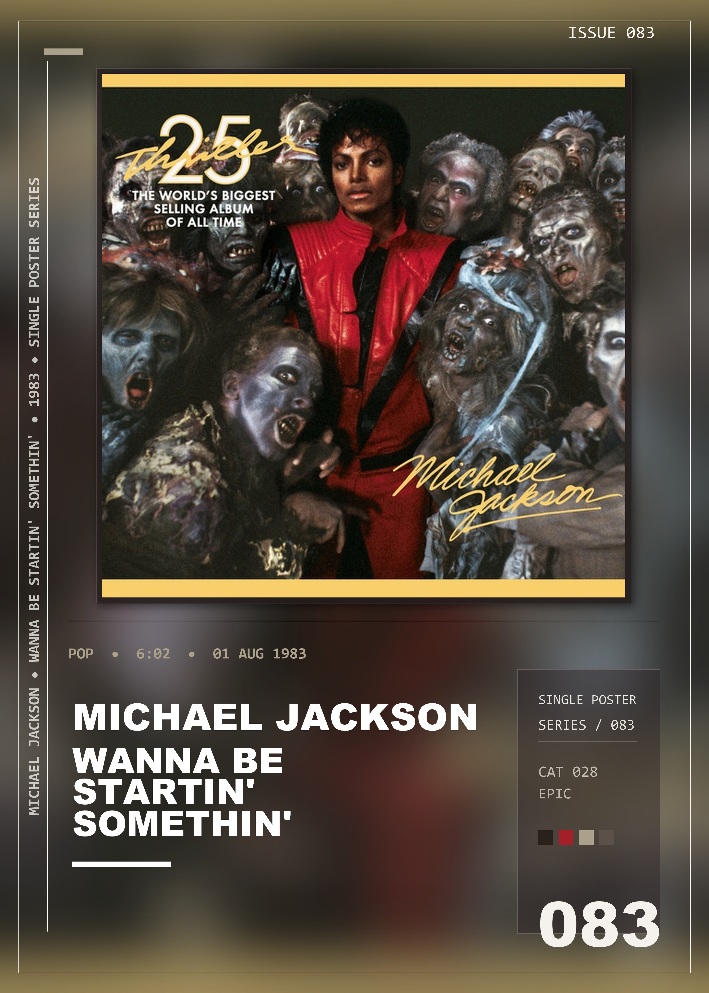 Music poster: Michael Jackson - Wanna Be Startin Somethin