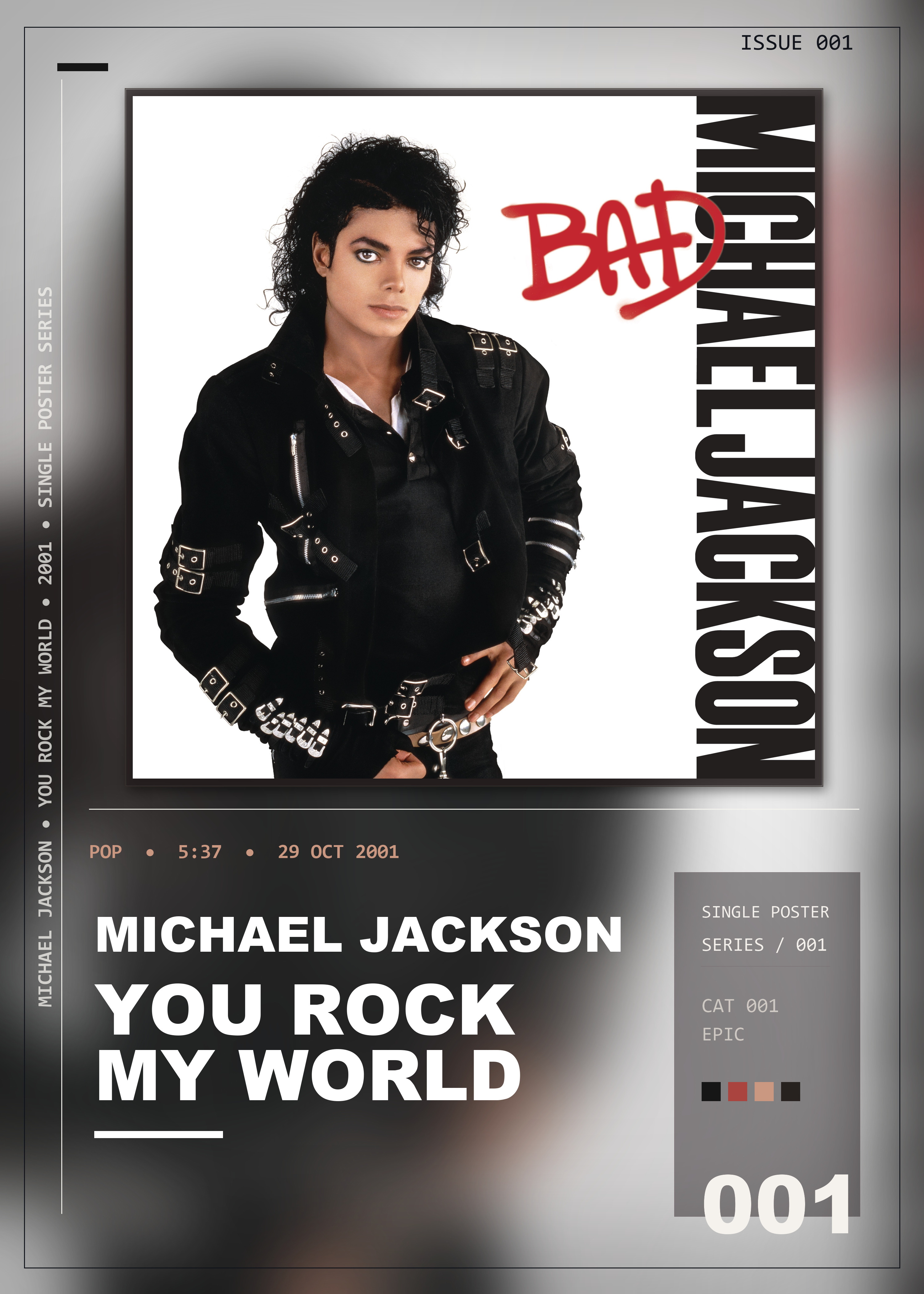 Music poster: Michael Jackson - You Rock My World