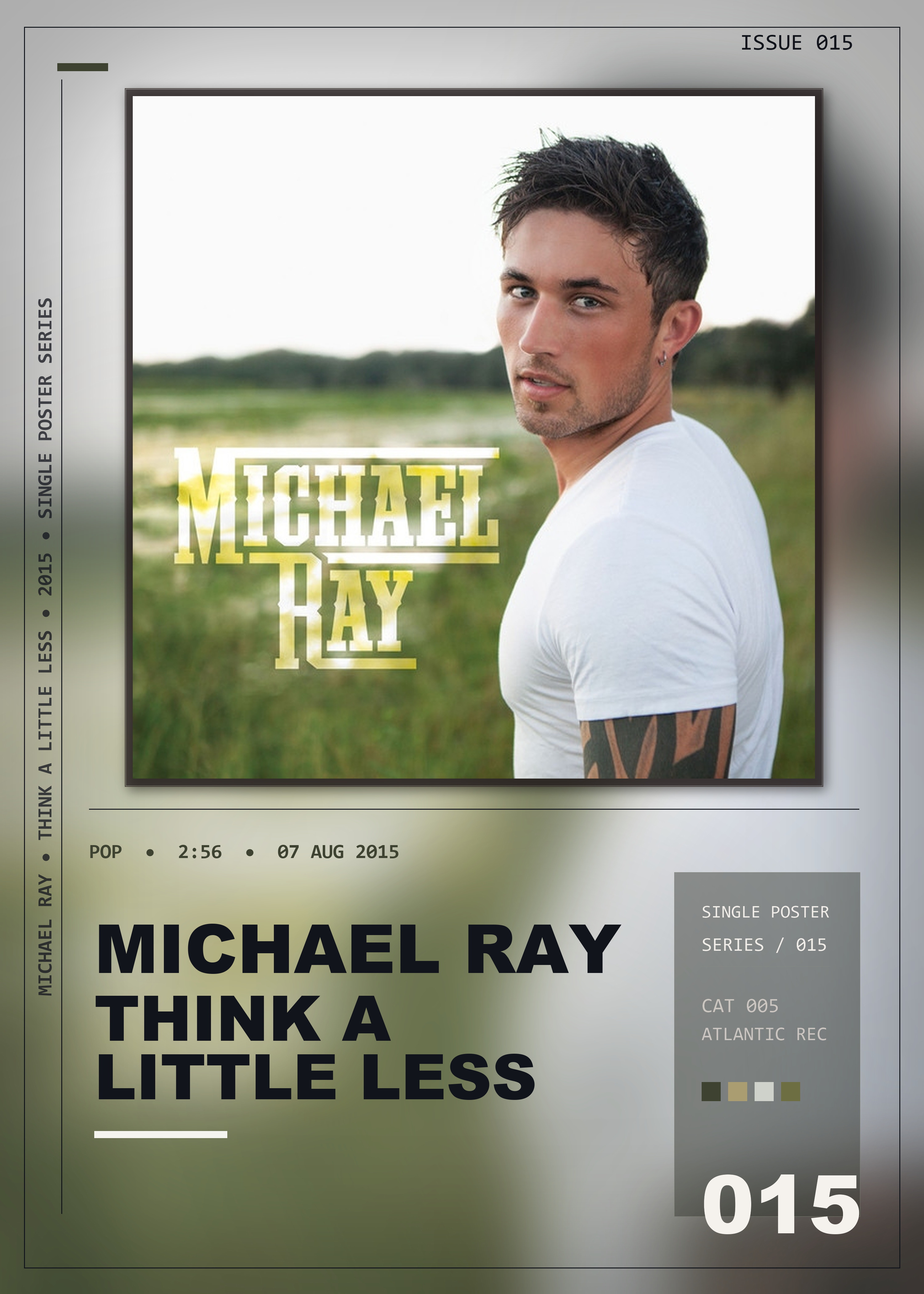 Music poster: Michael Ray - Think A Little Less
