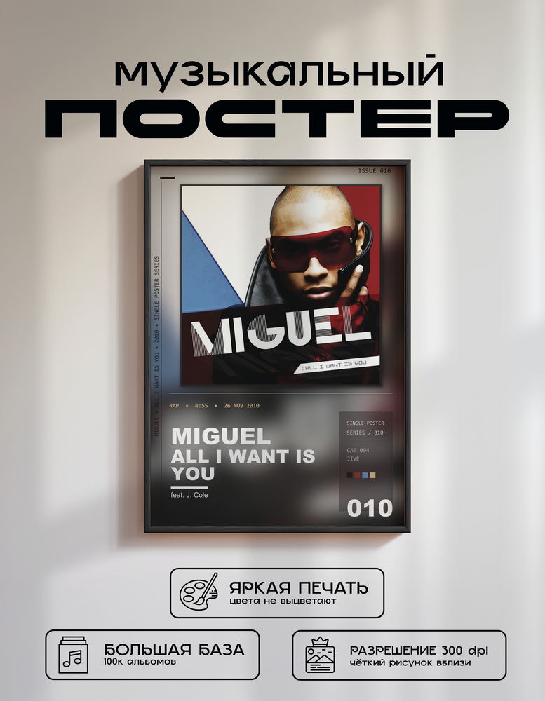 Music poster: Miguel - All I Want Is You feat J Cole