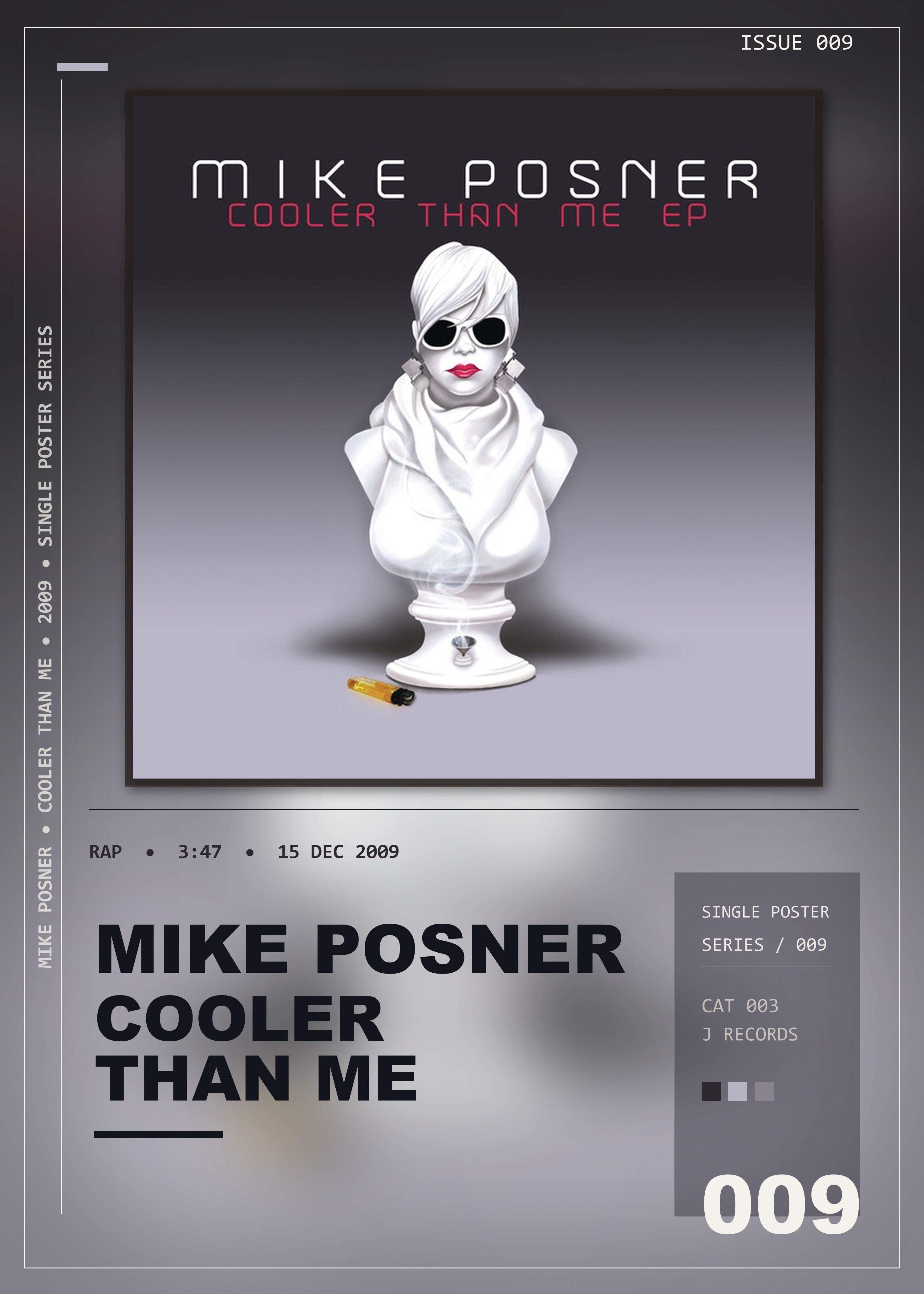 Music poster: Mike Posner - Cooler Than Me