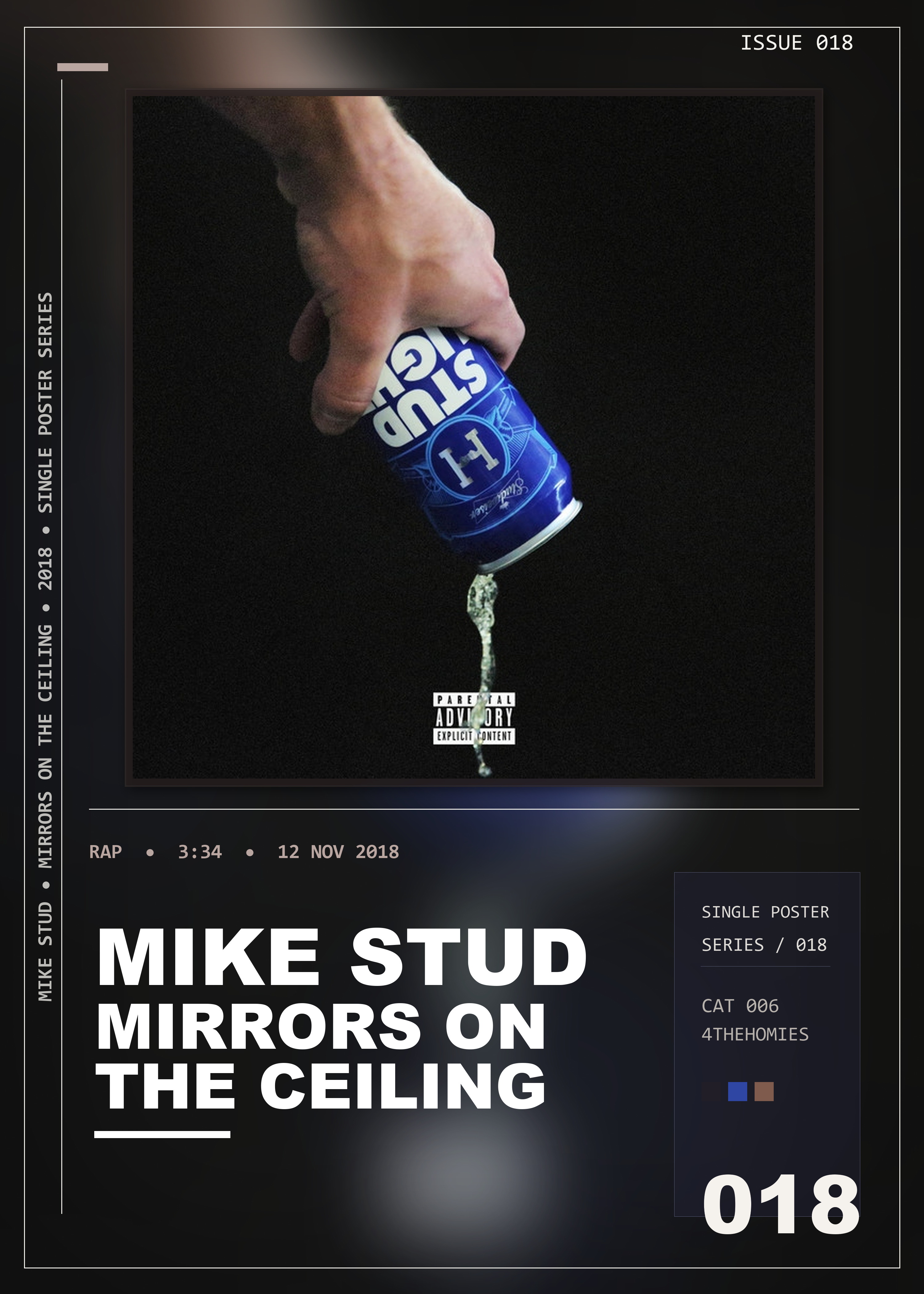 Music poster: Mike Stud - Mirrors on the Ceiling