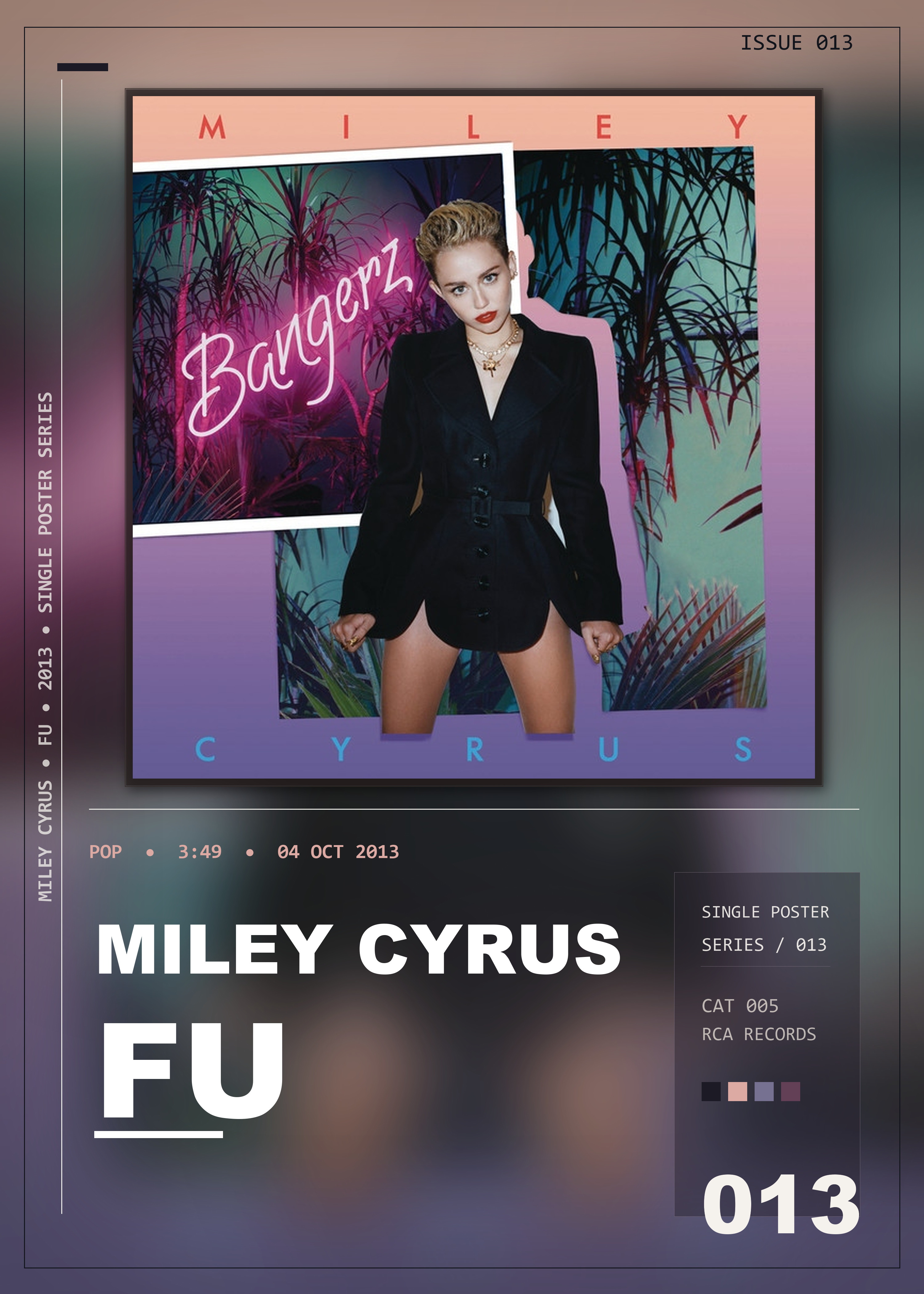 Music poster: Miley Cyrus - FU