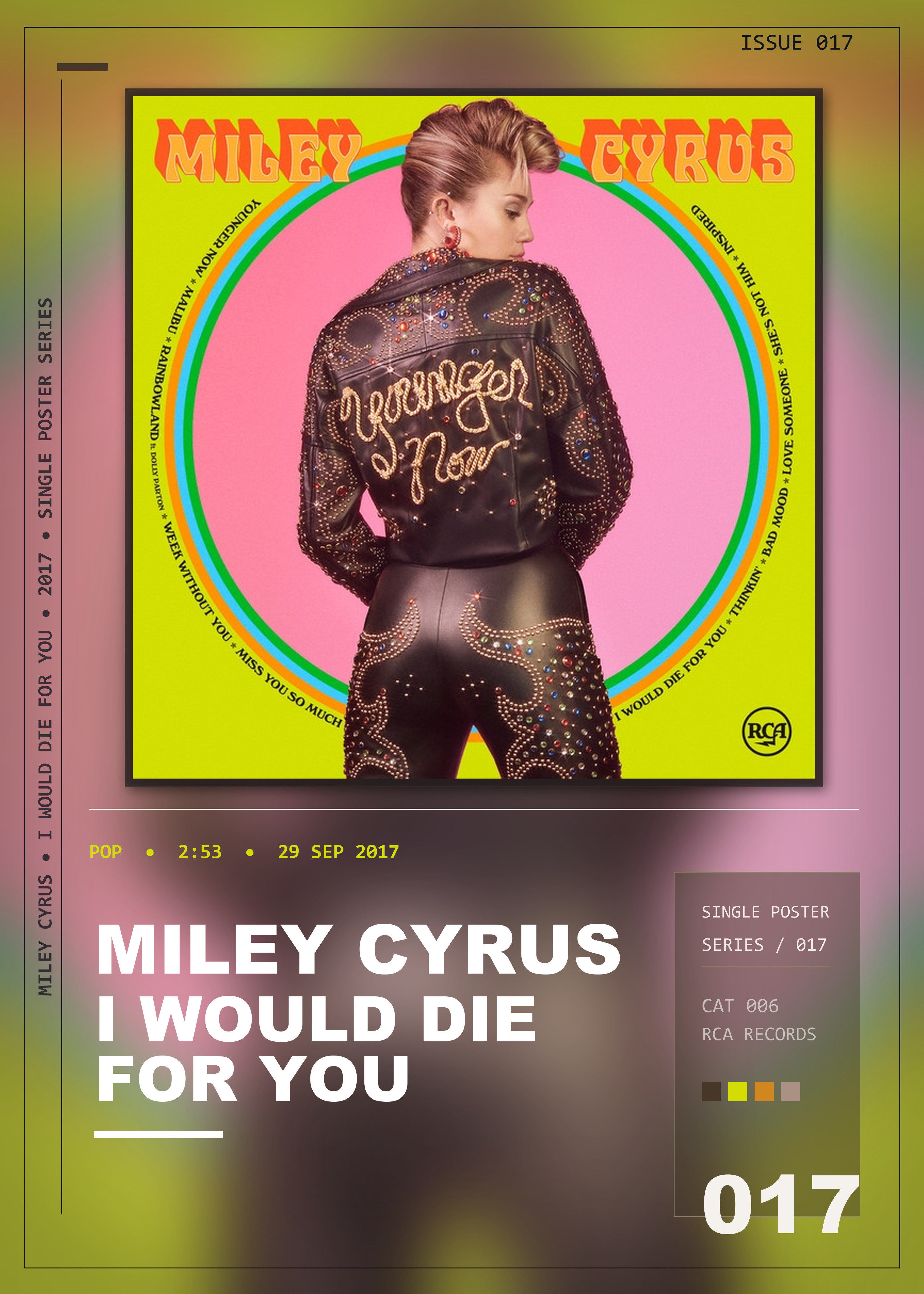 Music poster: Miley Cyrus - I Would Die For You