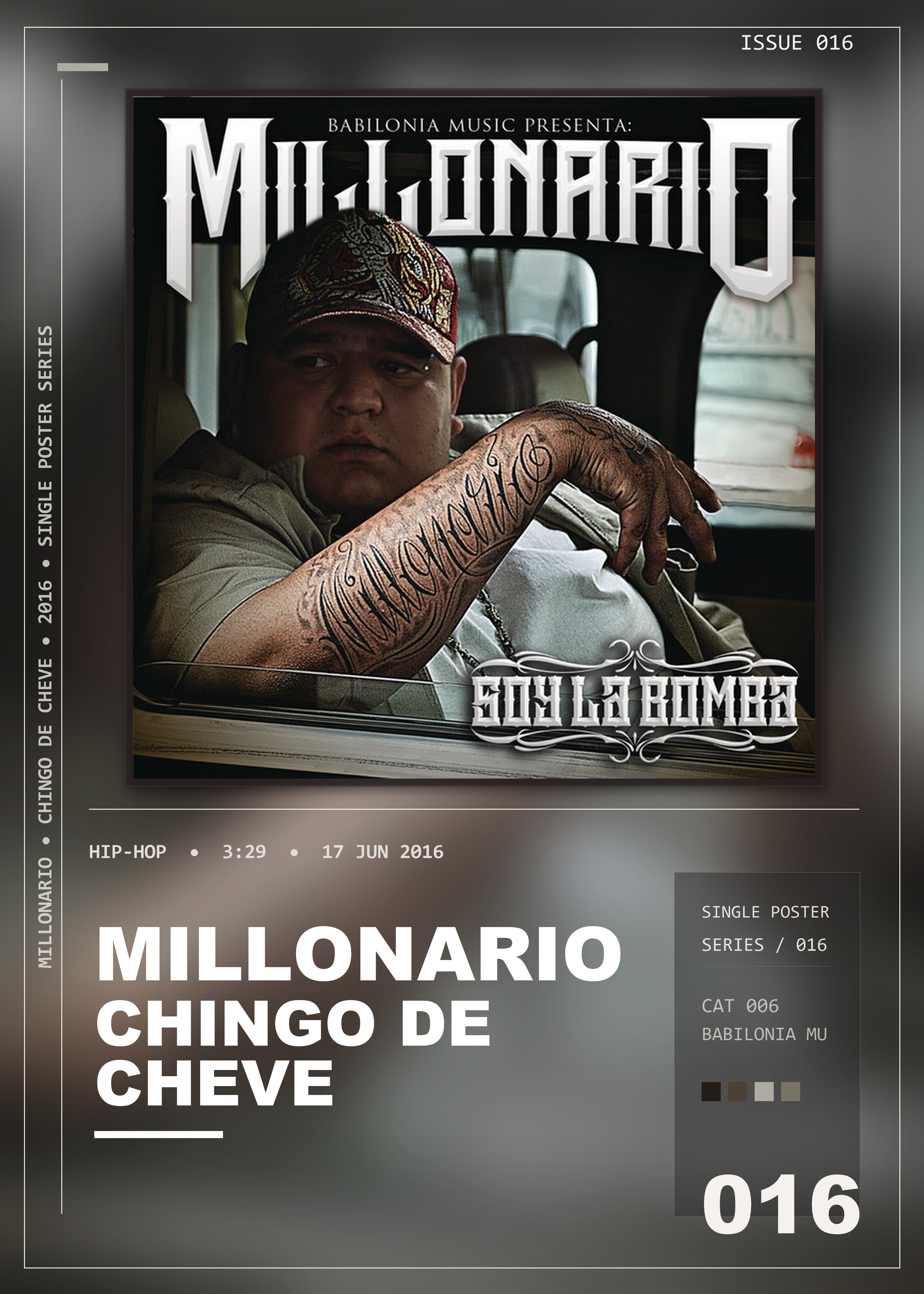 Music poster: Millonario - Chingo de Cheve