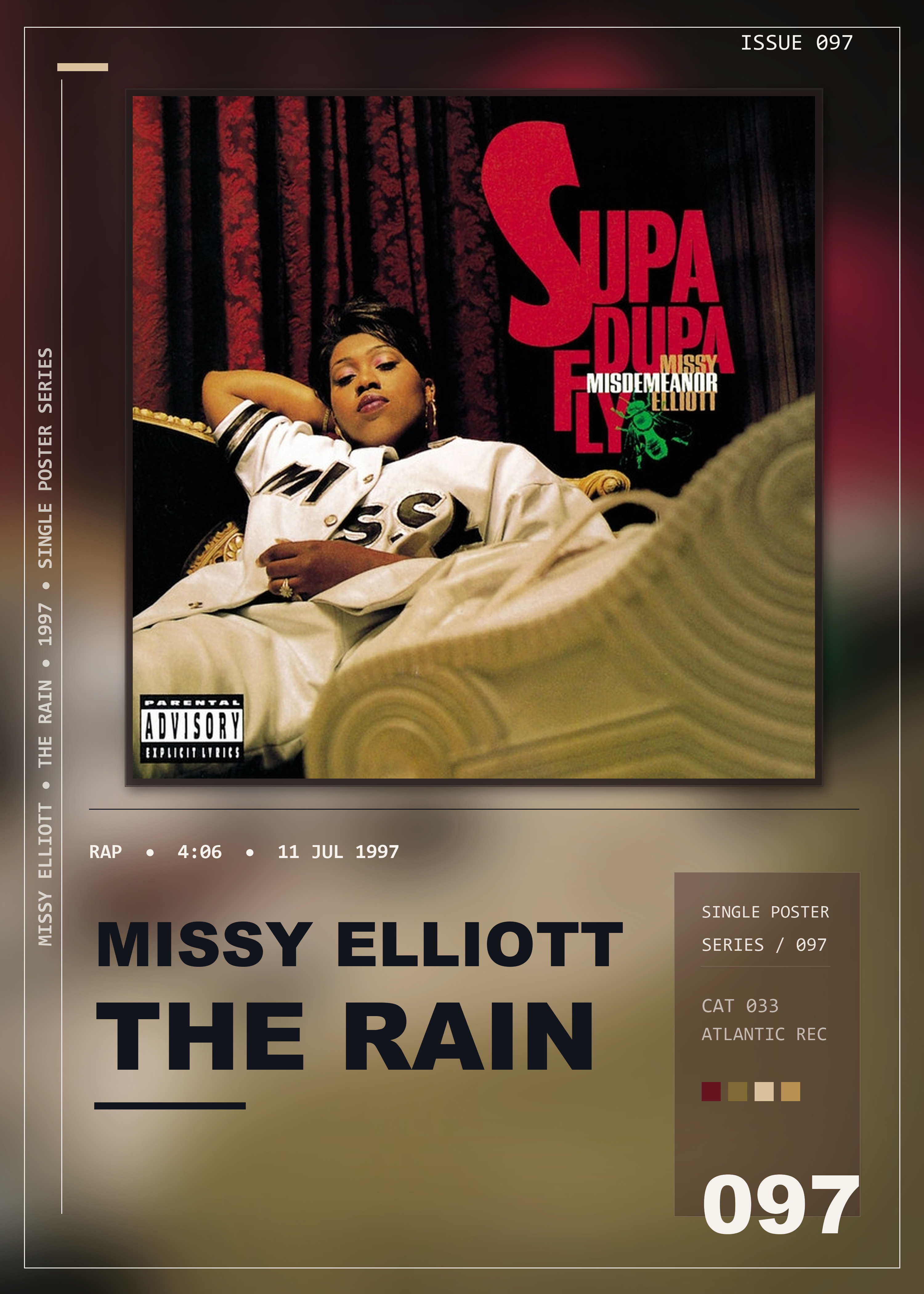 Music poster: Missy Elliott - The Rain Supa Dupa Fly