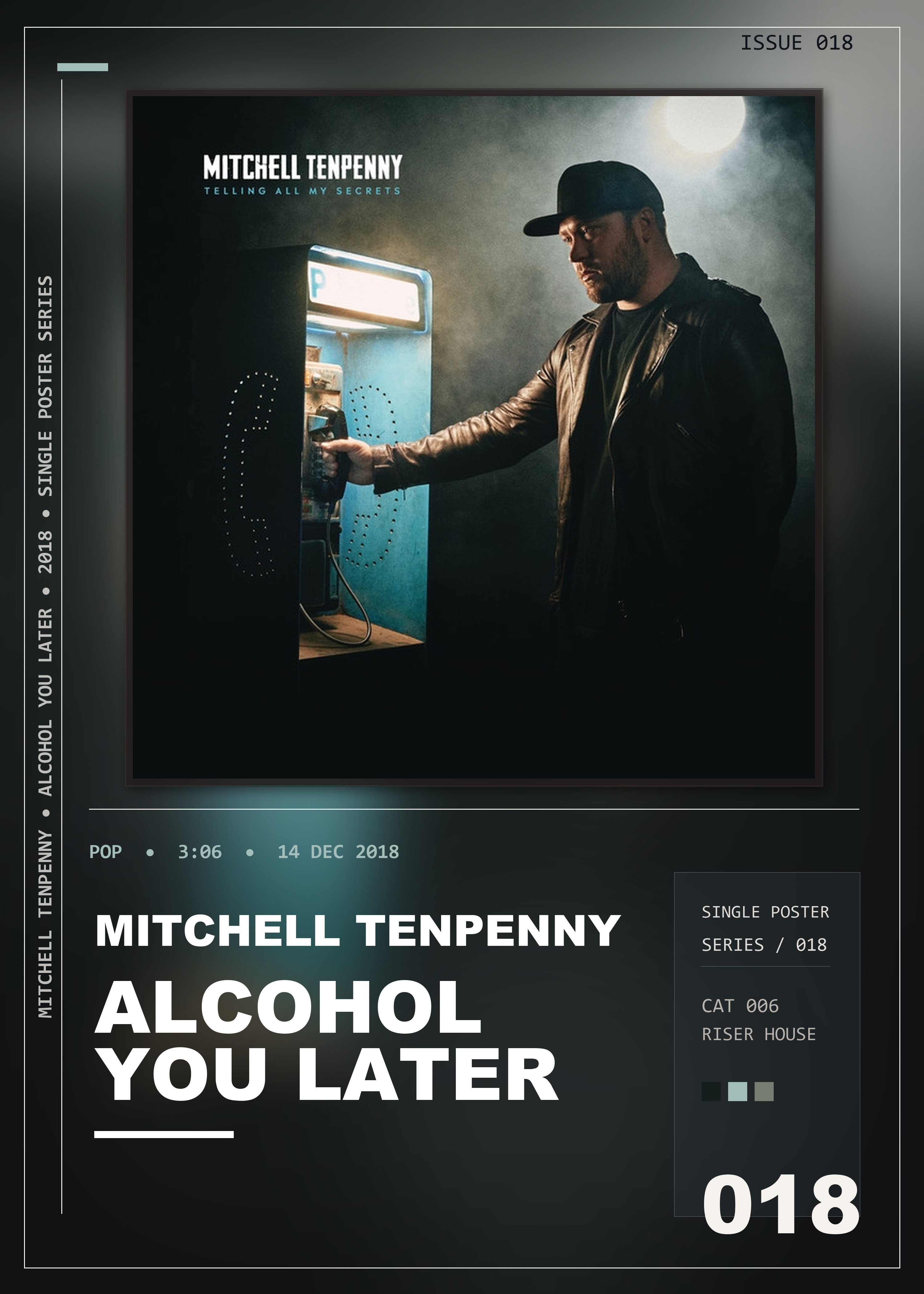 Music poster: Mitchell Tenpenny - Alcohol You Later