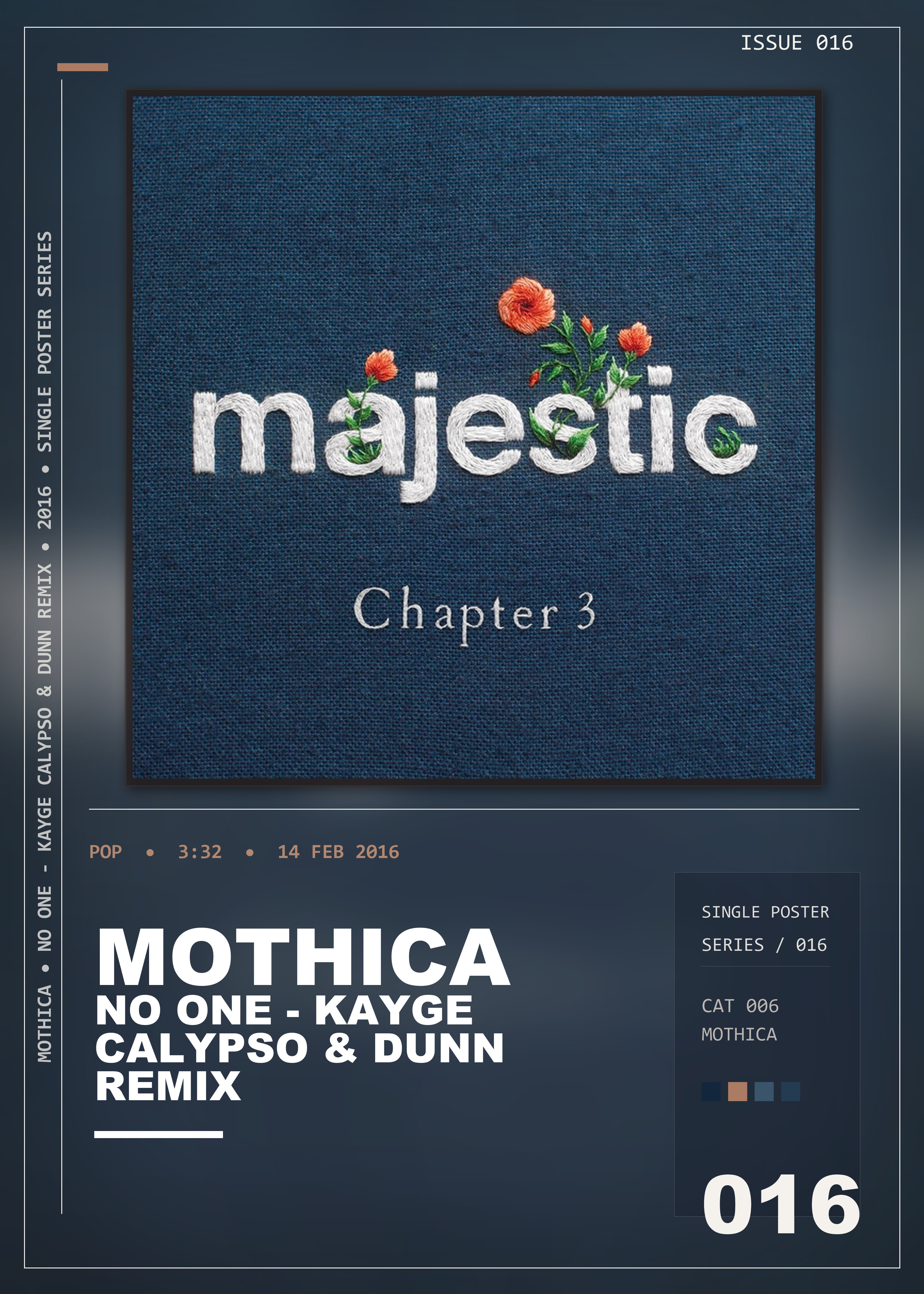Music poster: Mothica - No One - Kayge Calypso DUNN Remix
