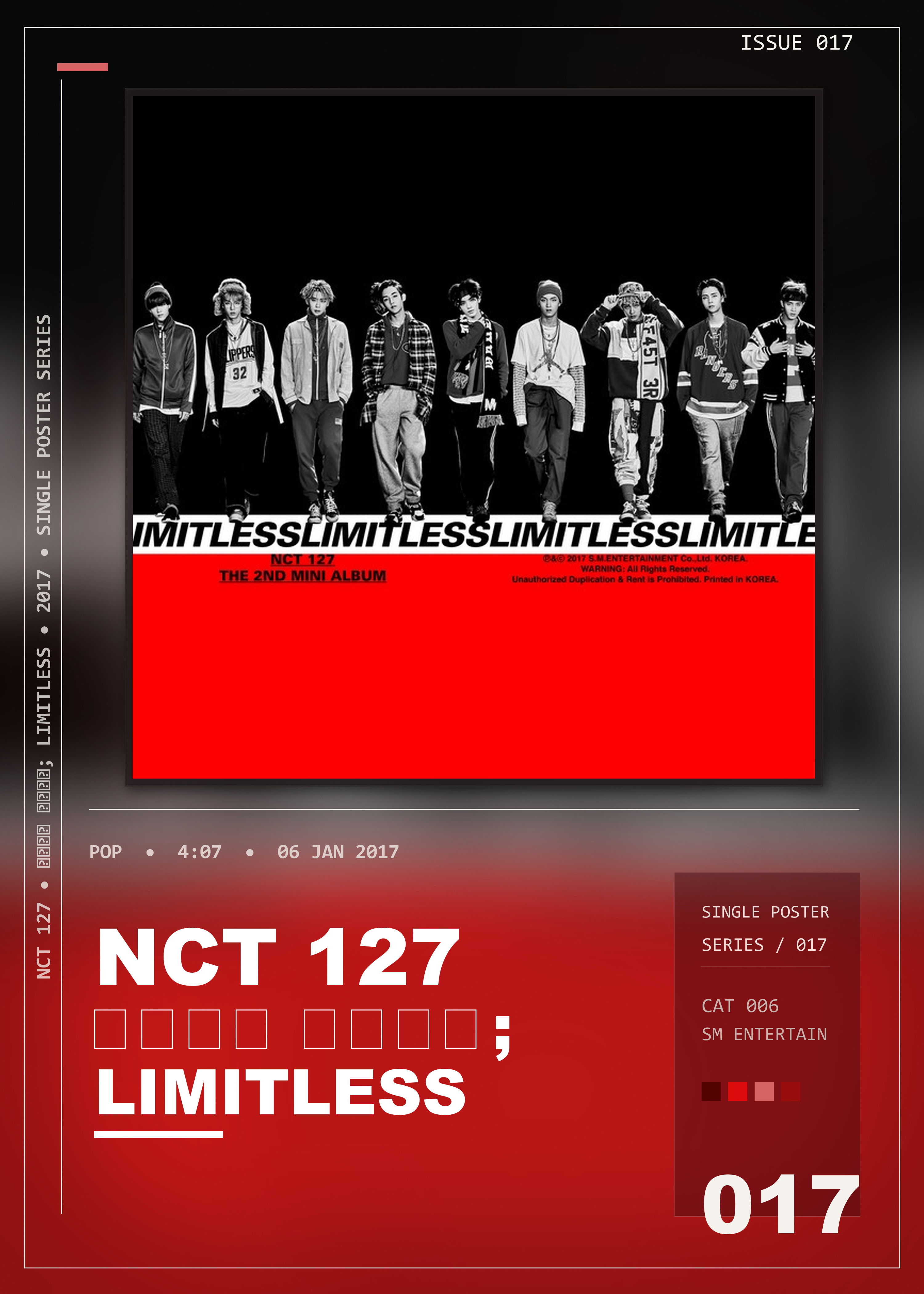 Music poster: NCT 127 - 無限的我 무한적아 LIMITLESS