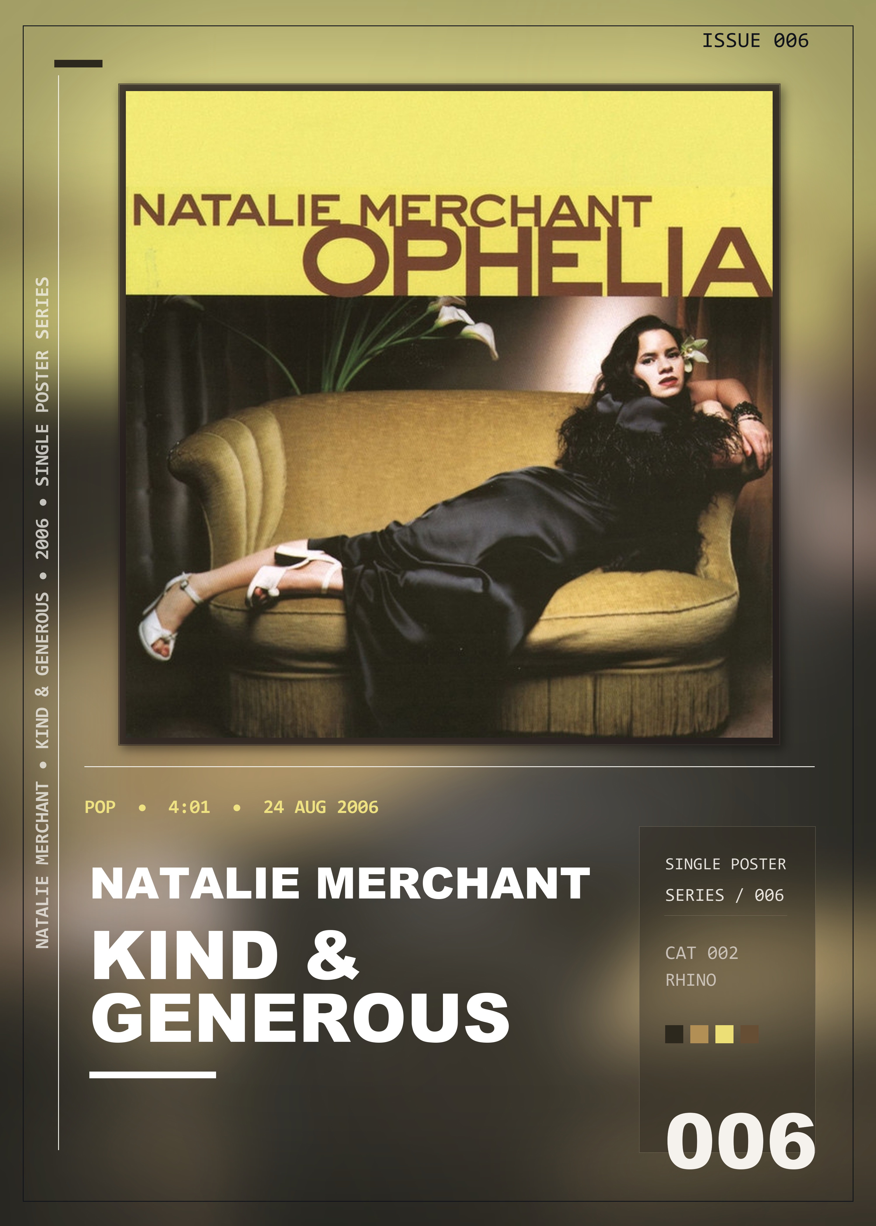 Music poster: Natalie Merchant - Kind Generous