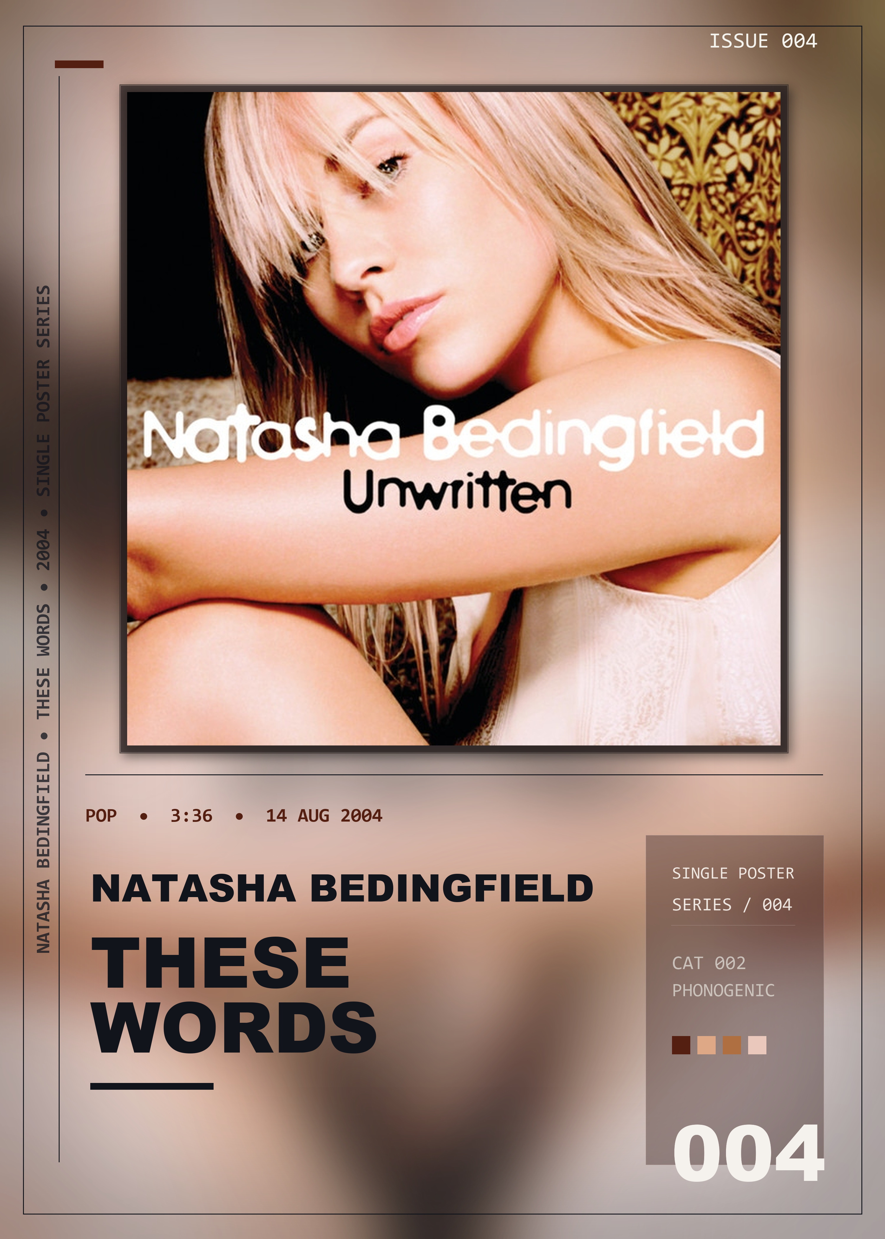 Music poster: Natasha Bedingfield - These Words