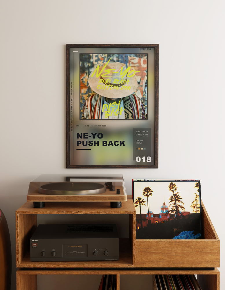 Music poster: Ne-Yo - Push Back Ne-Yo Bebe Rexha Stefflon Don
