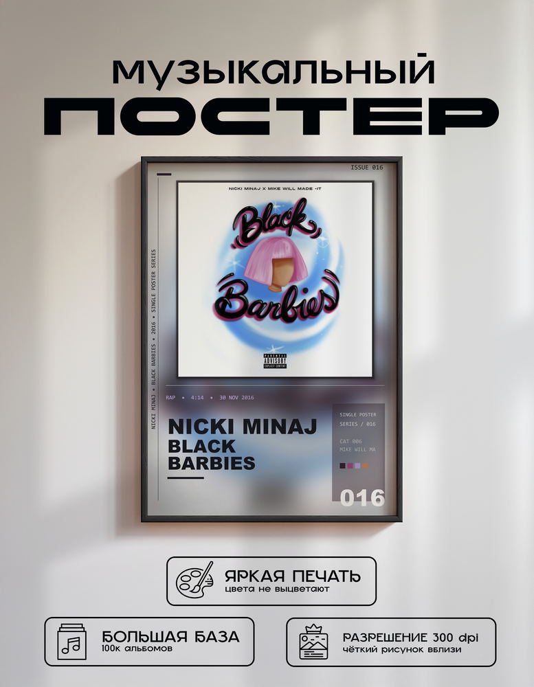 Music poster: Nicki Minaj - Black Barbies