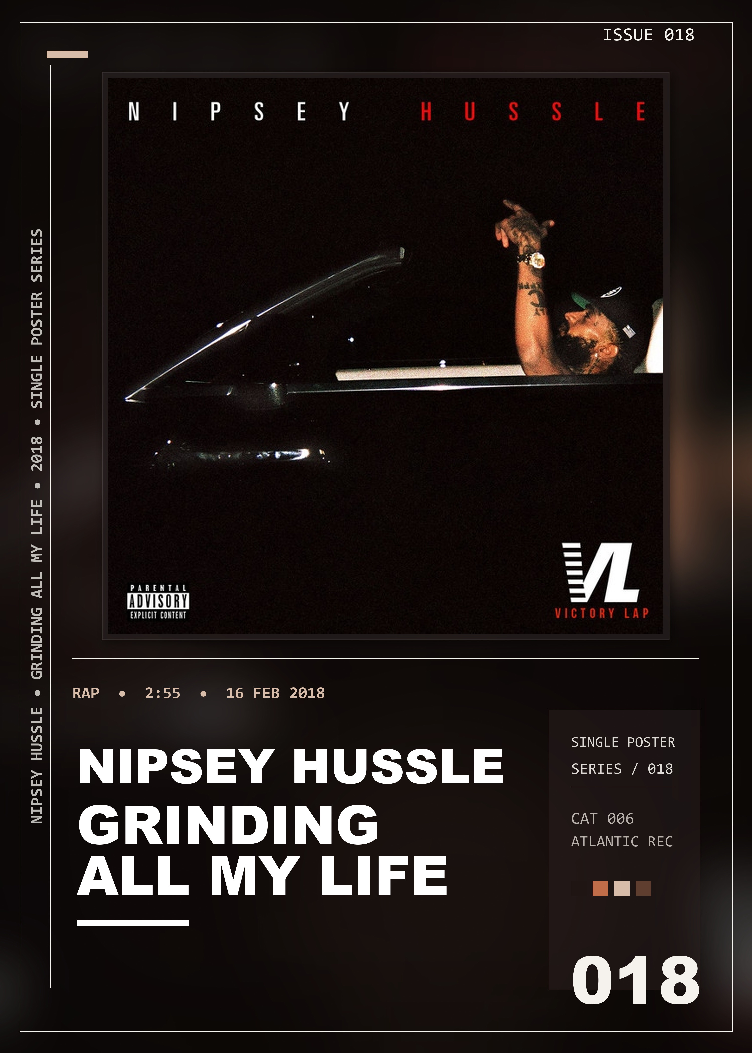 Music poster: Nipsey Hussle - Grinding All My Life