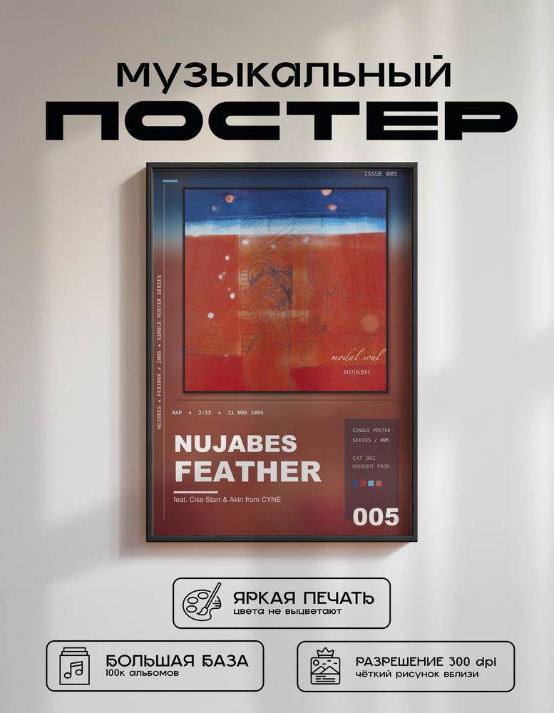 Music poster: Nujabes - Feather feat Cise Starr Akin from CYNE