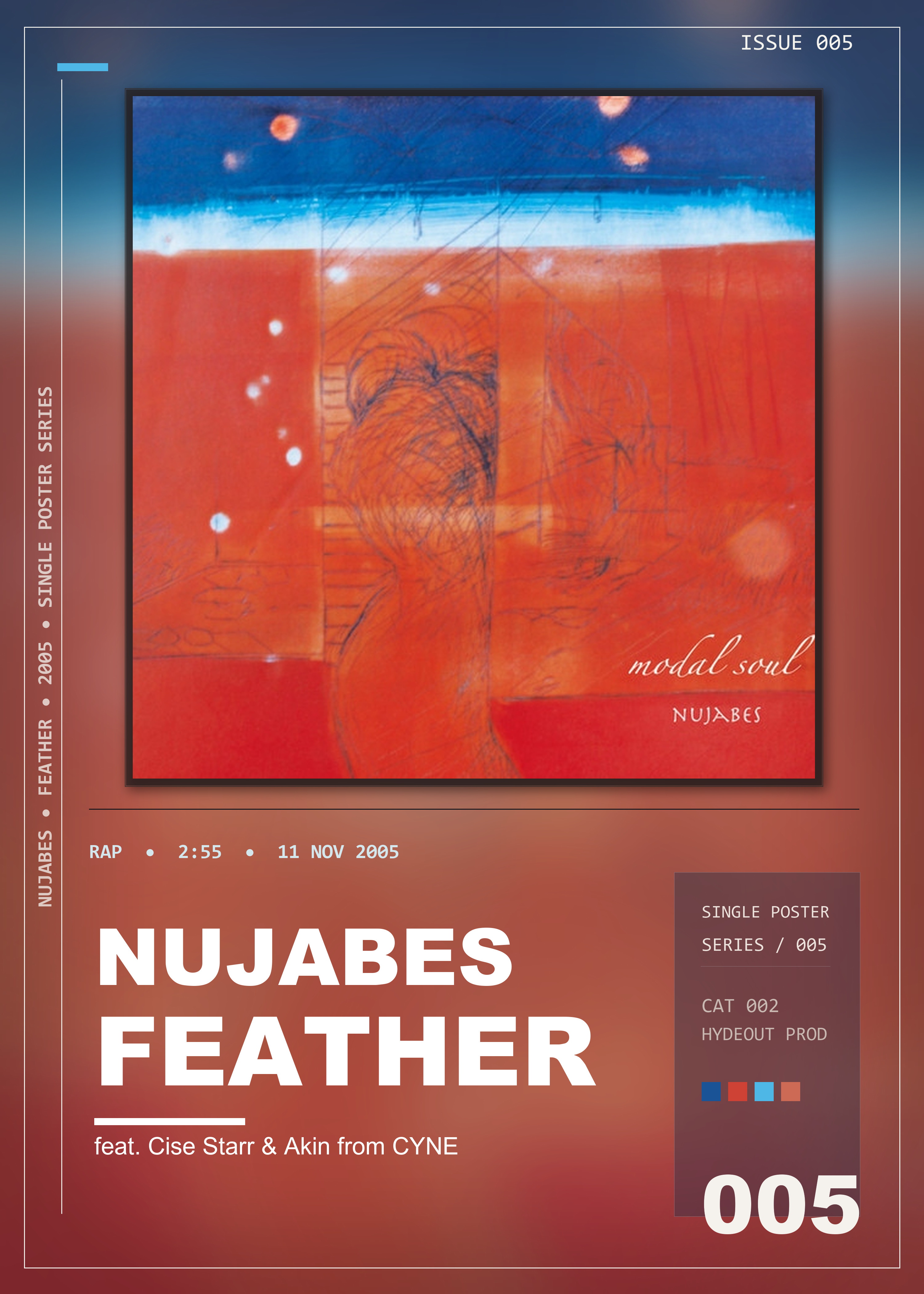 Music poster: Nujabes - Feather feat Cise Starr Akin from CYNE