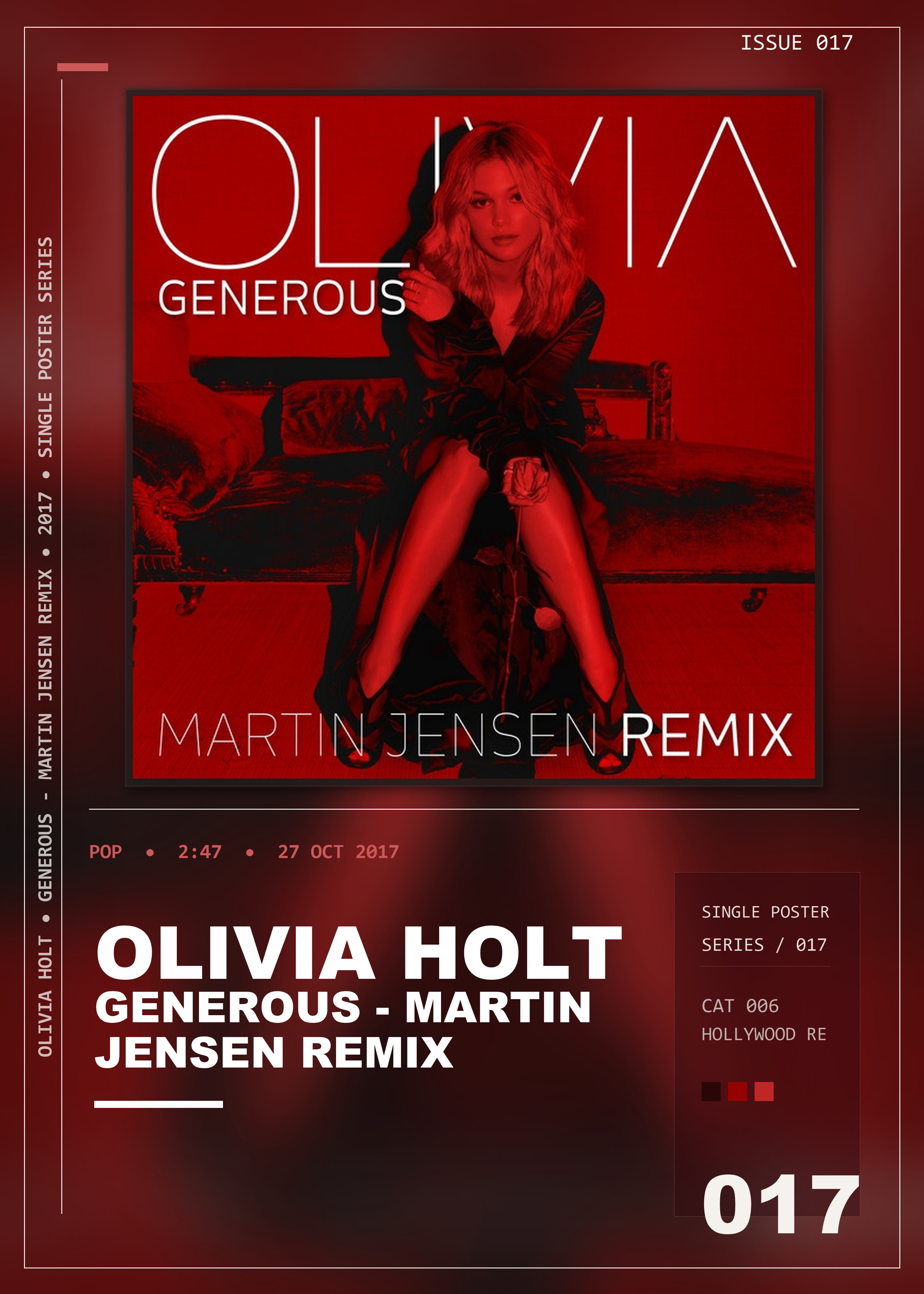 Music poster: Olivia Holt - Generous - Martin Jensen Remix