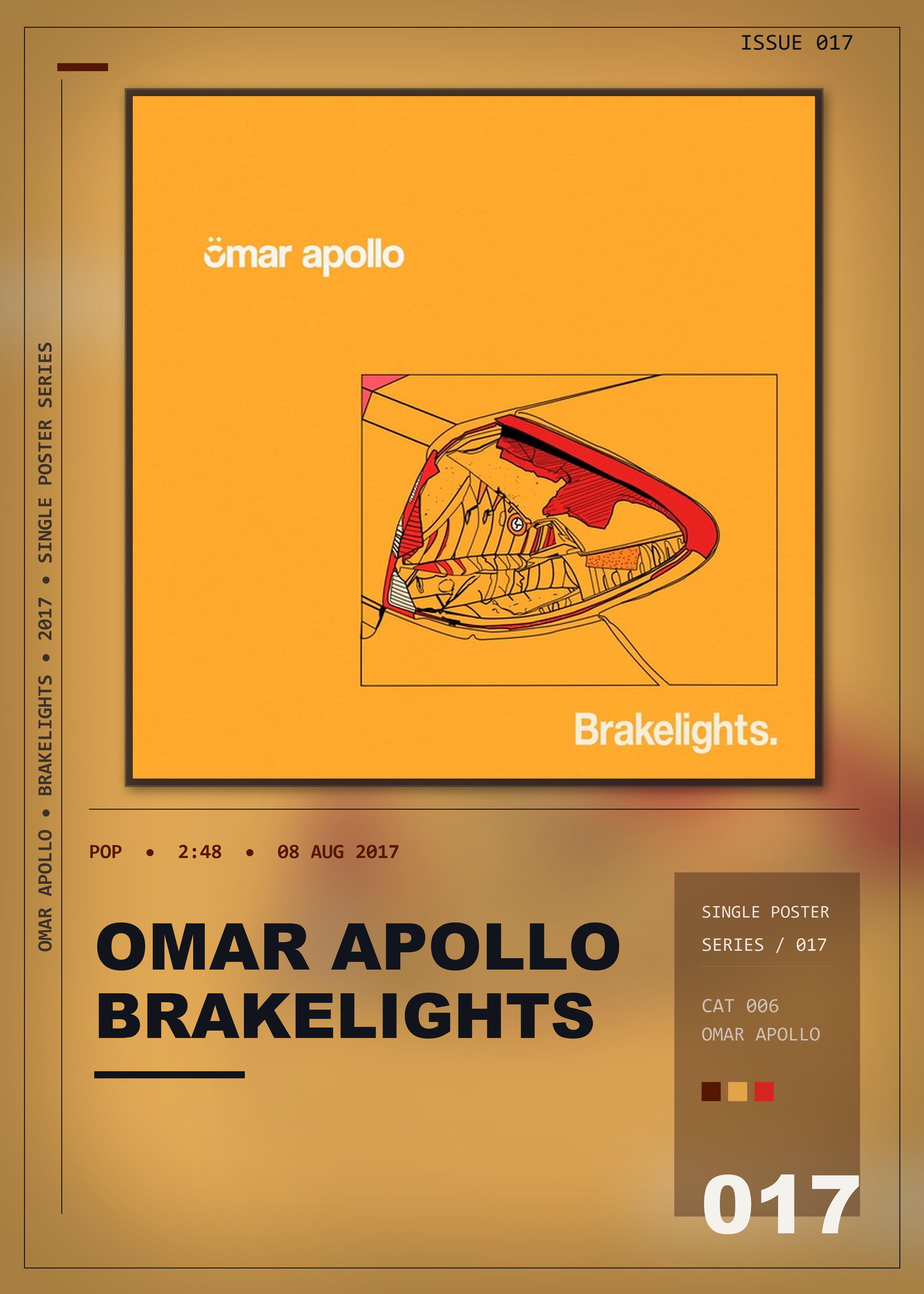 Music poster: Omar Apollo - Brakelights