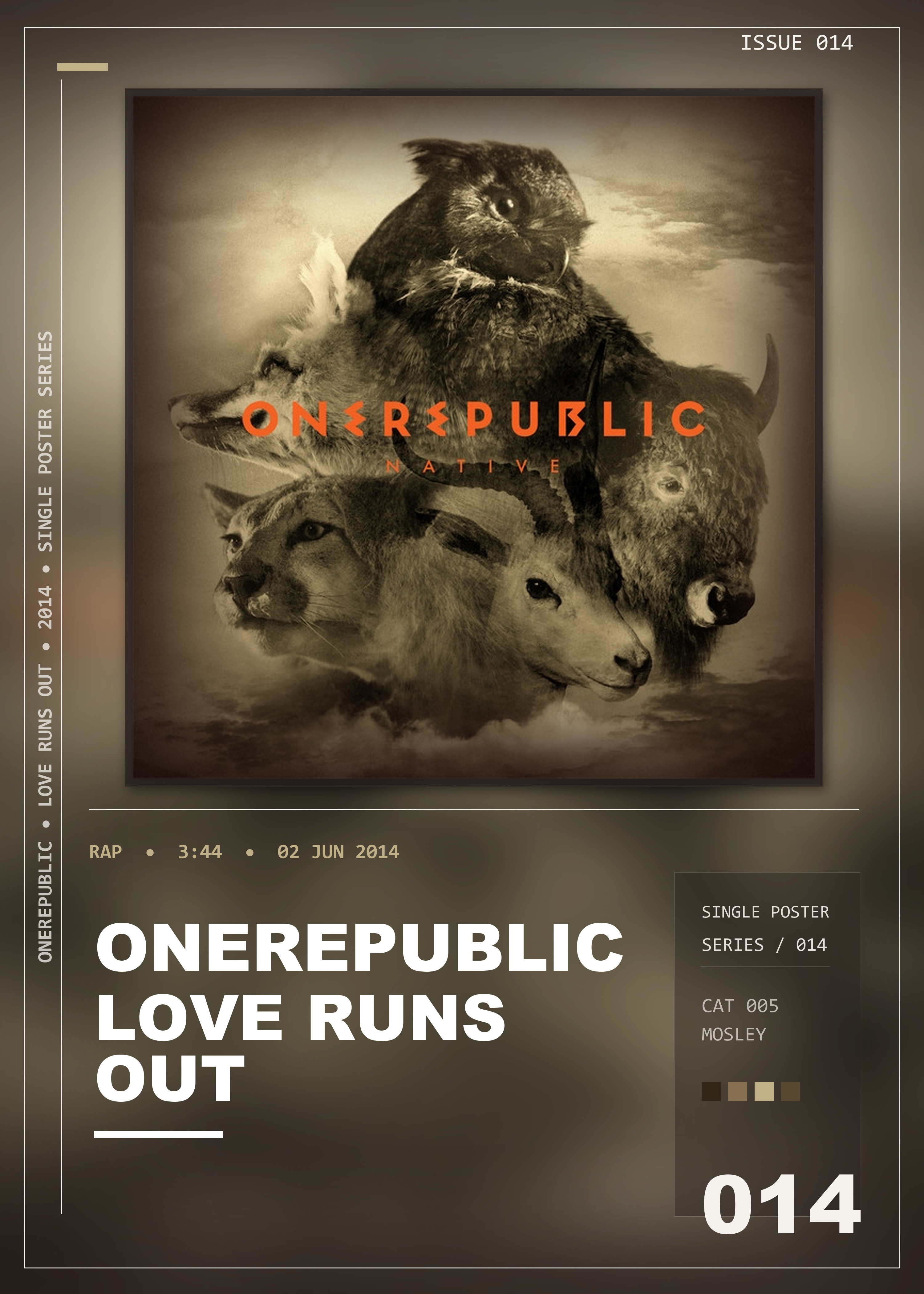 Music poster: OneRepublic - Love Runs Out