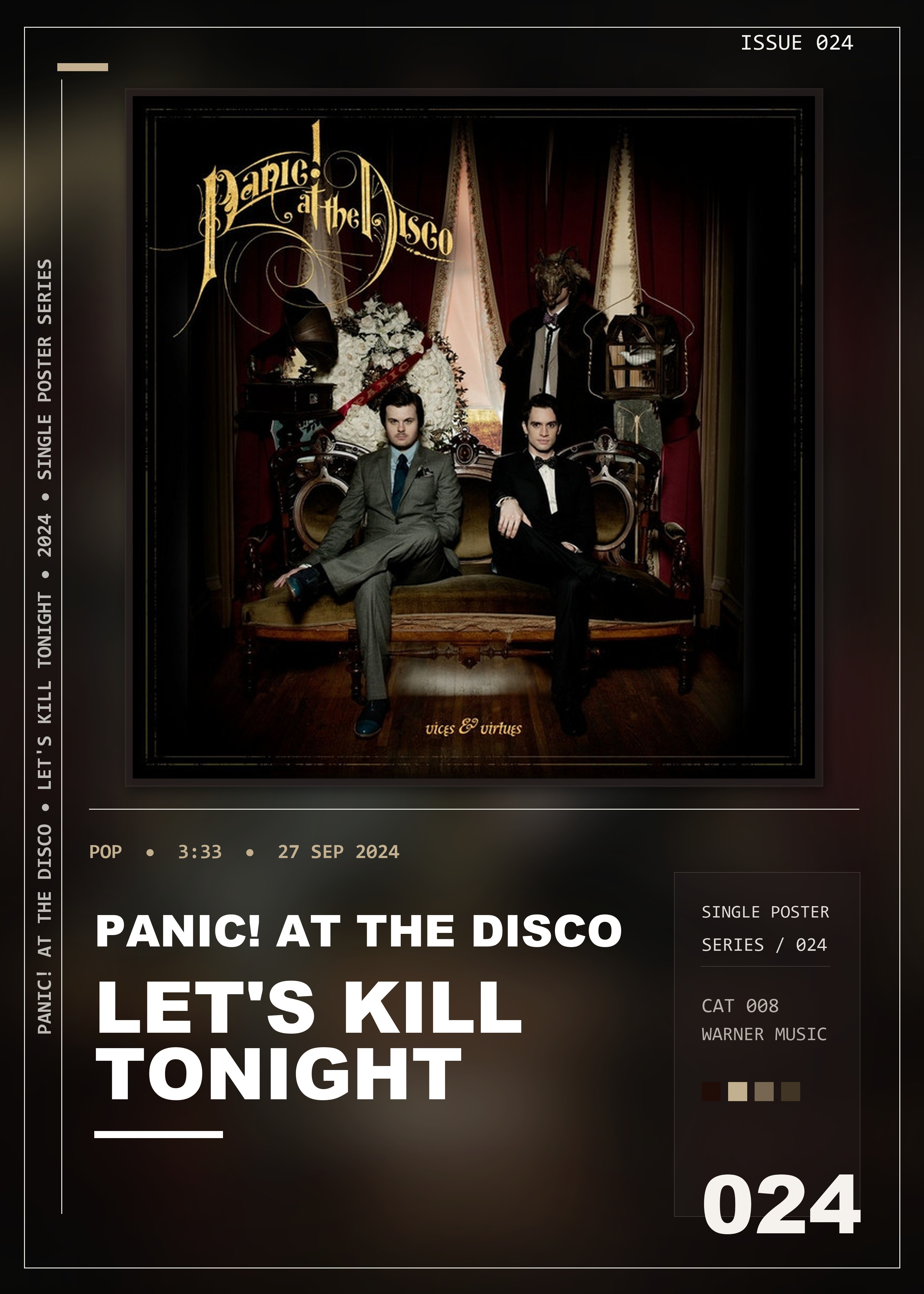 Music poster: Panic At The Disco - Lets Kill Tonight