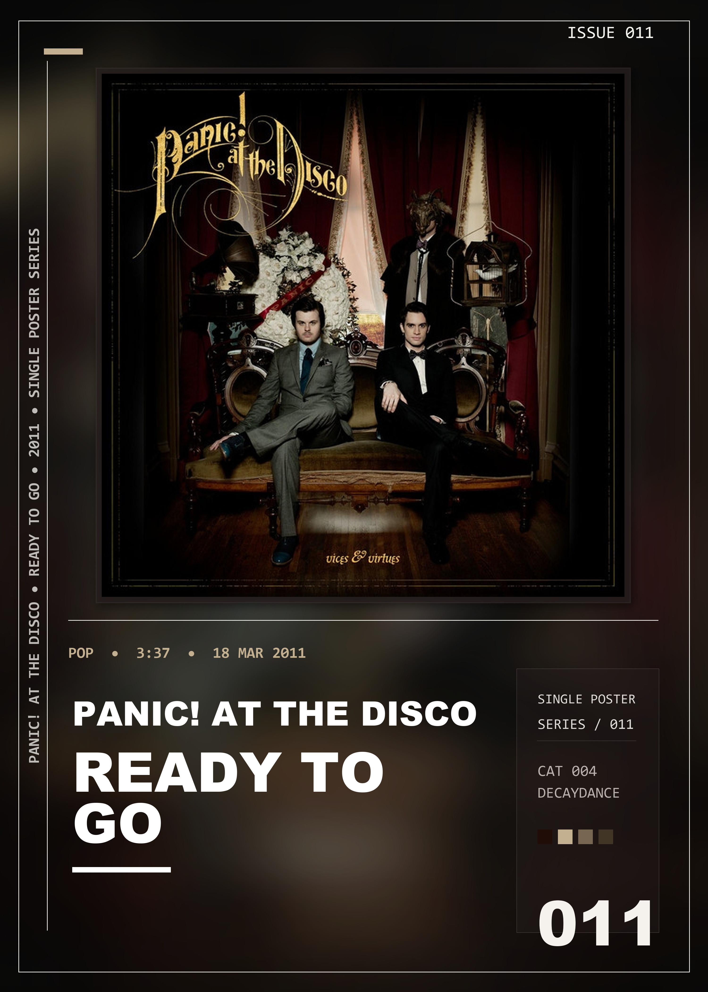 Music poster: Panic At The Disco - Ready to Go Get Me Out Of My Mind