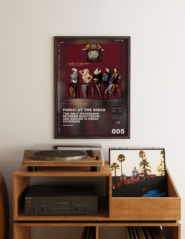 Music poster: Panic At The Disco - The Only Difference Between Martyrdom and Suicide Is Press Coverage