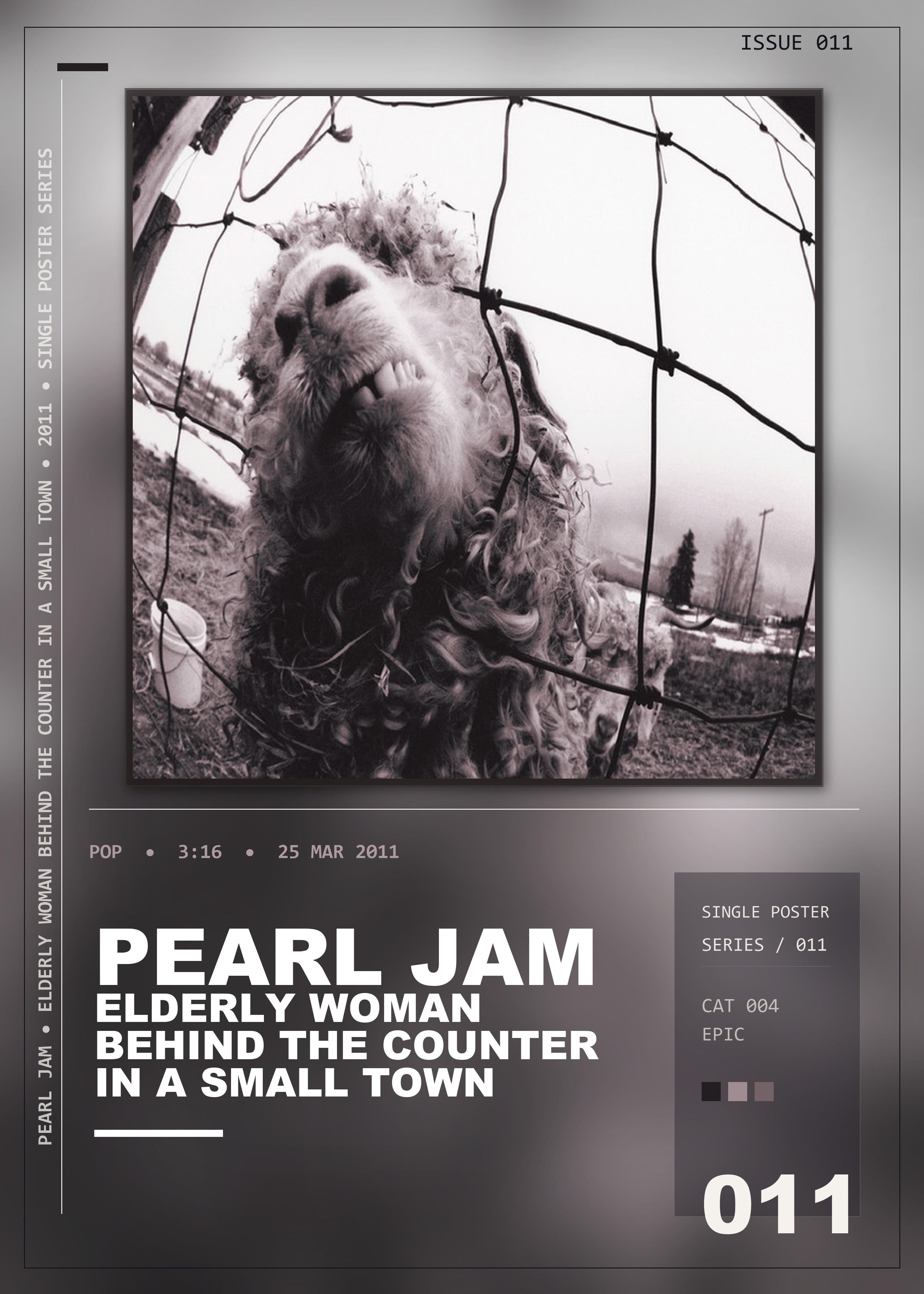 Music poster: Pearl Jam - Elderly Woman Behind the Counter in a Small Town Remastered