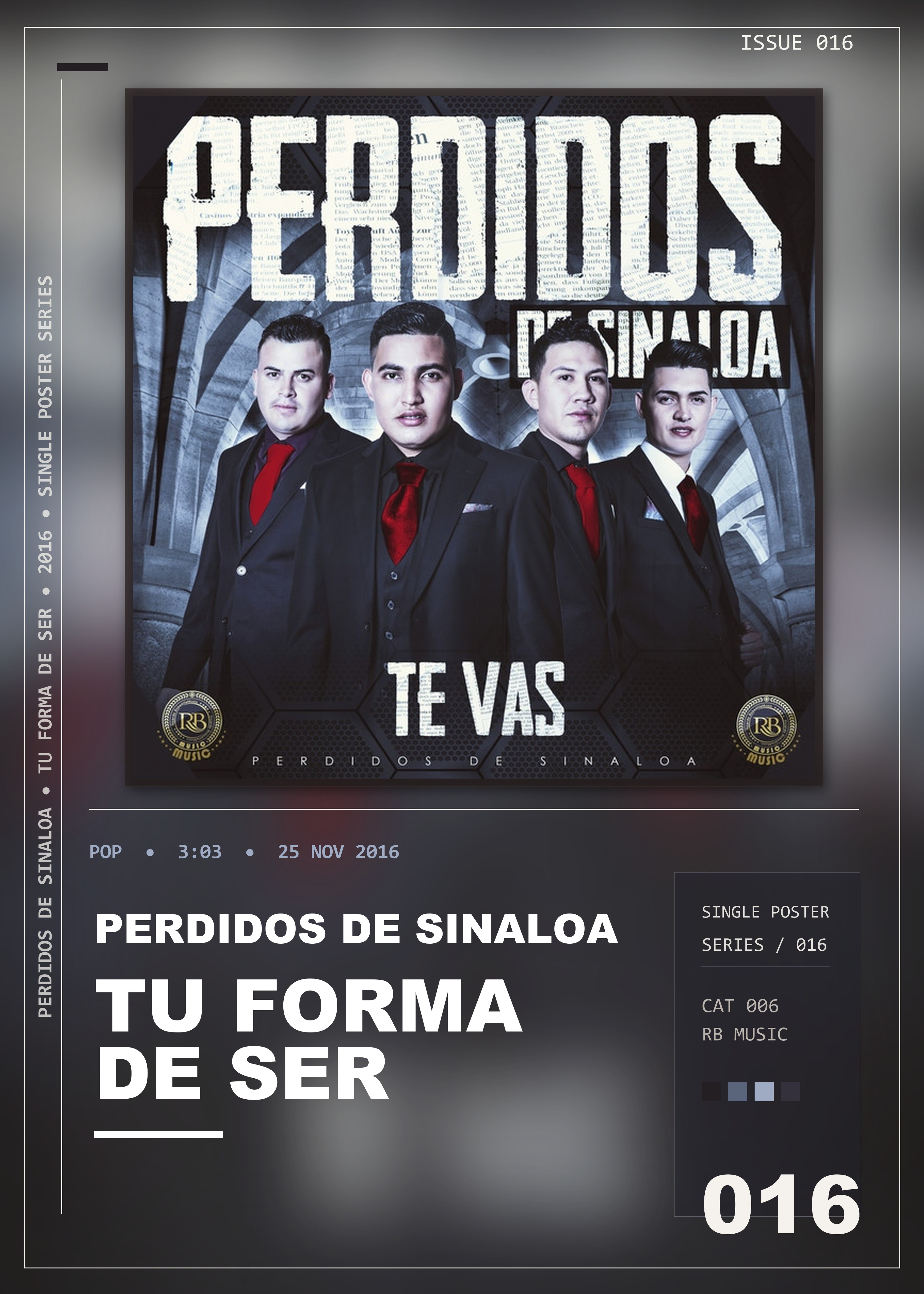 Music poster: Perdidos De Sinaloa - Tu Forma De Ser