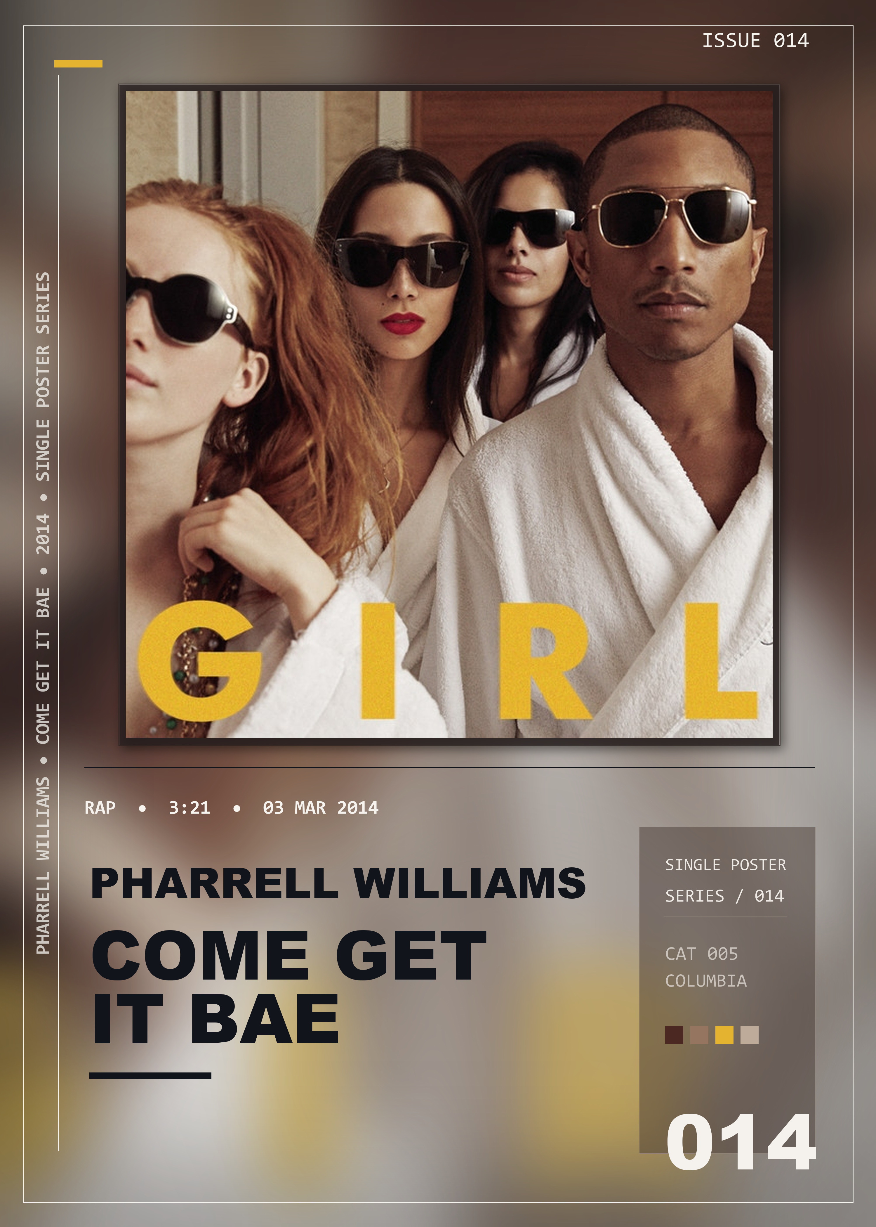 Music poster: Pharrell Williams - Come Get It Bae