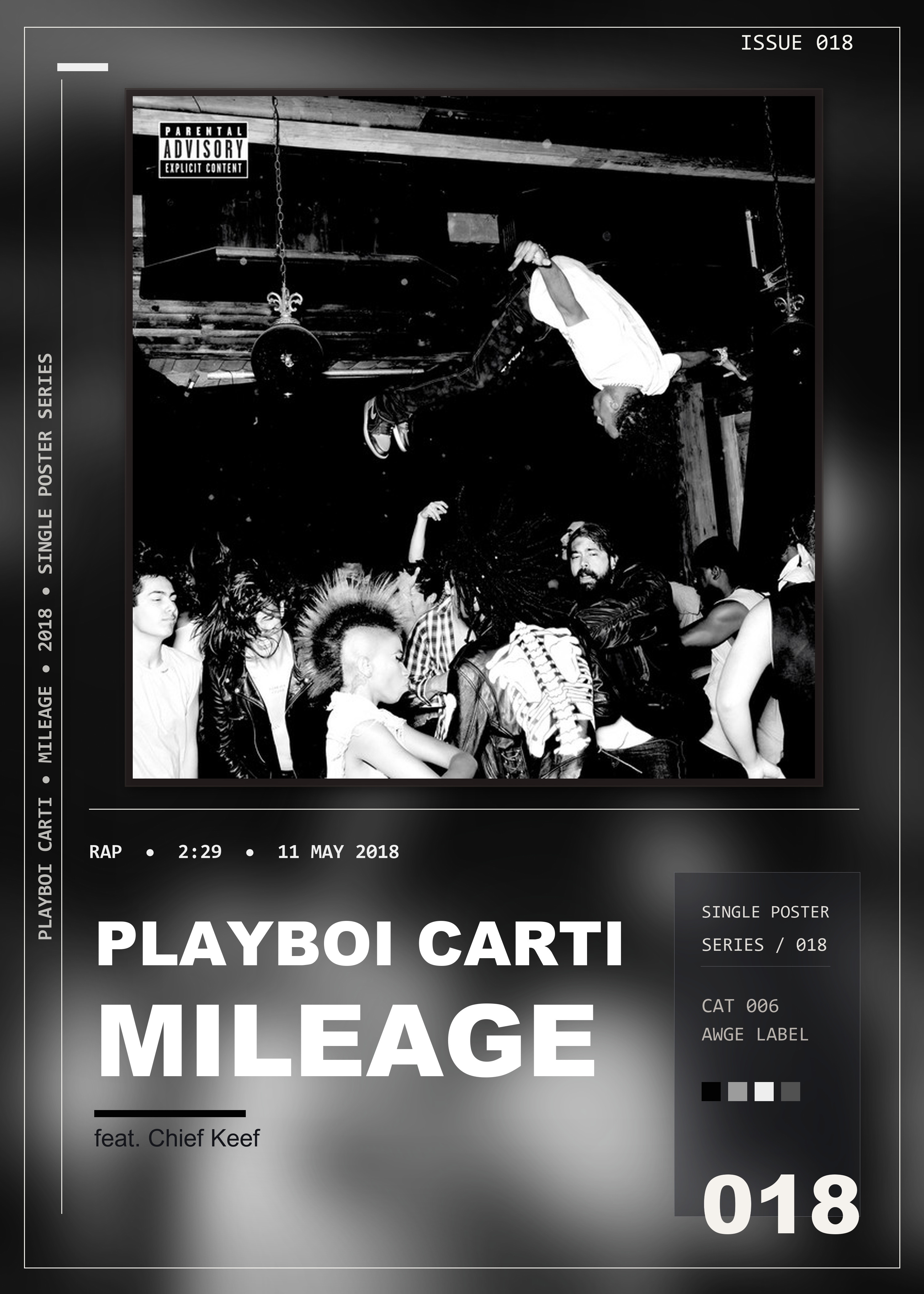 Music poster: Playboi Carti - Mileage feat Chief Keef