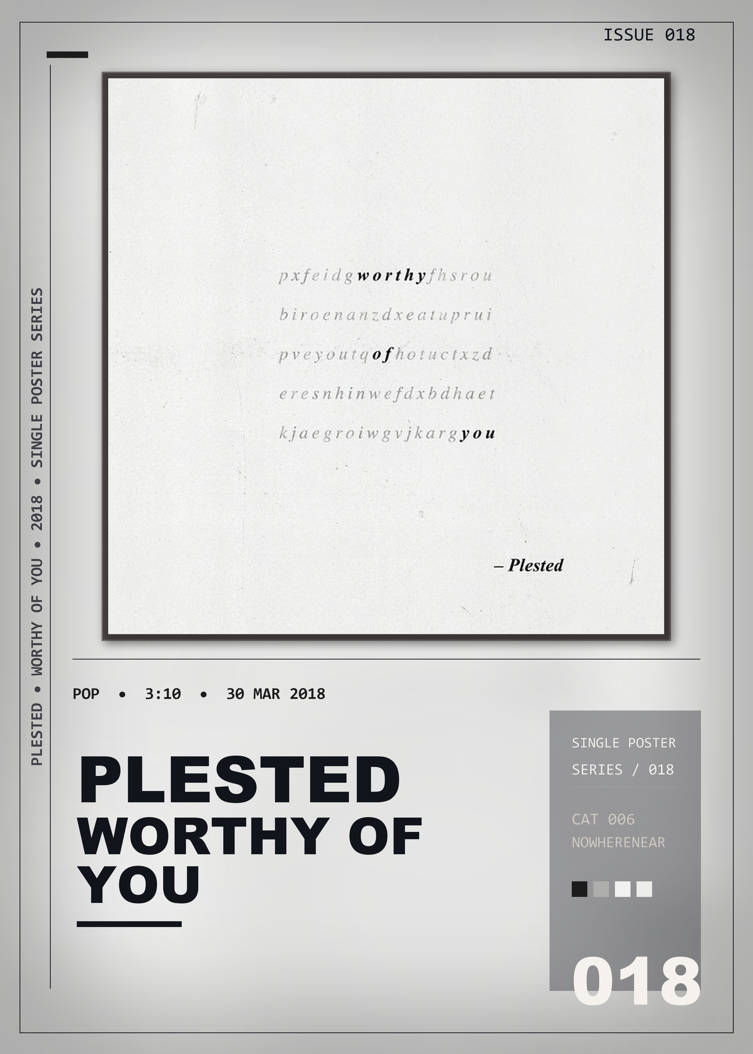 Music poster: Plested - Worthy Of You