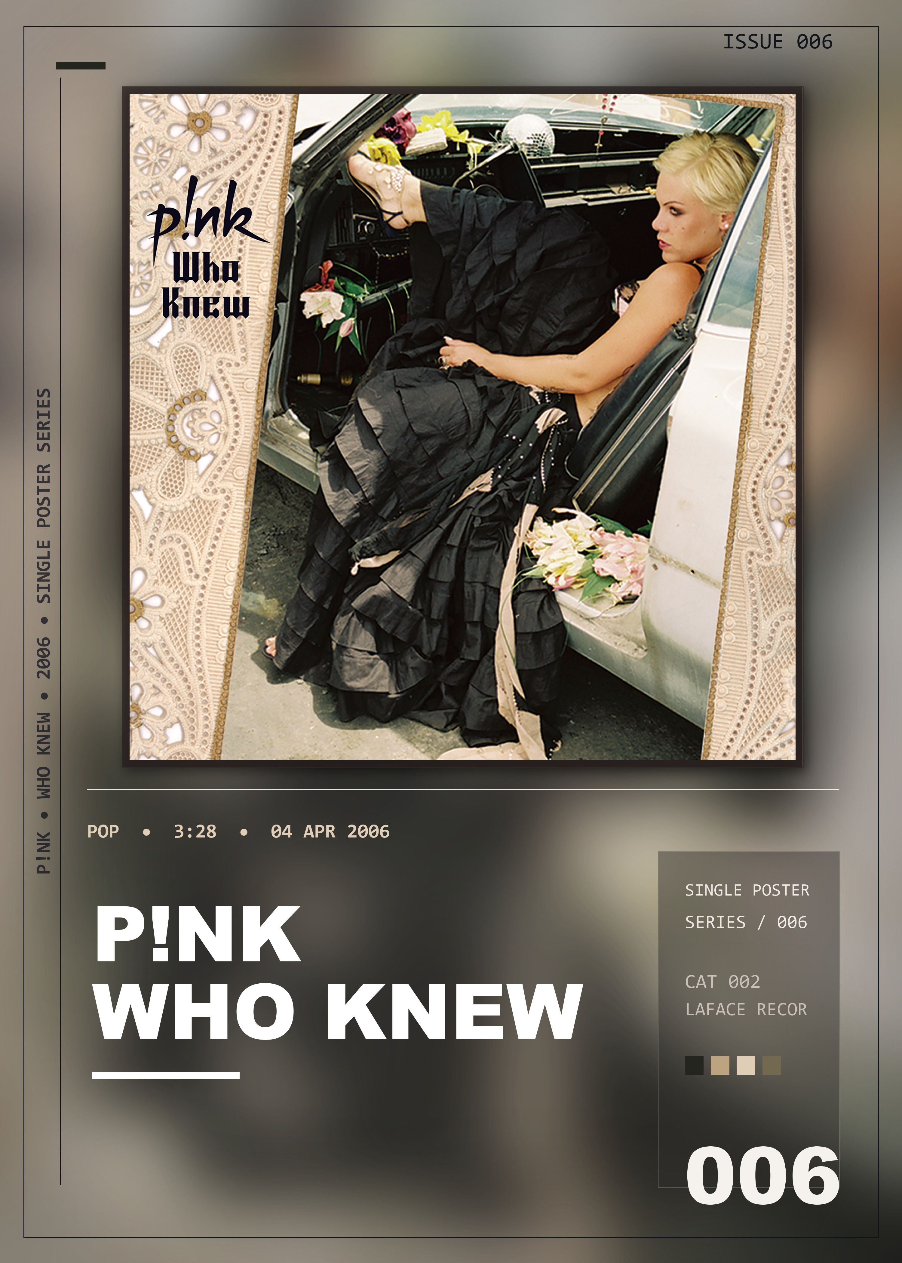 Music poster: Pnk - Who Knew