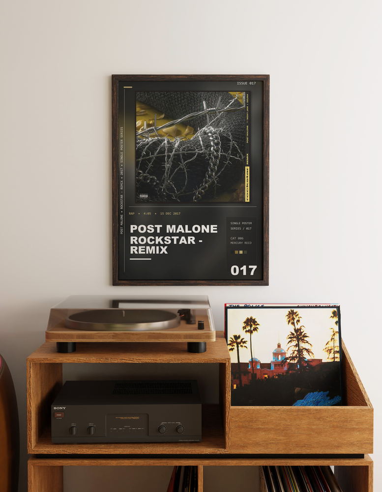 Music poster: Post Malone - rockstar - Remix