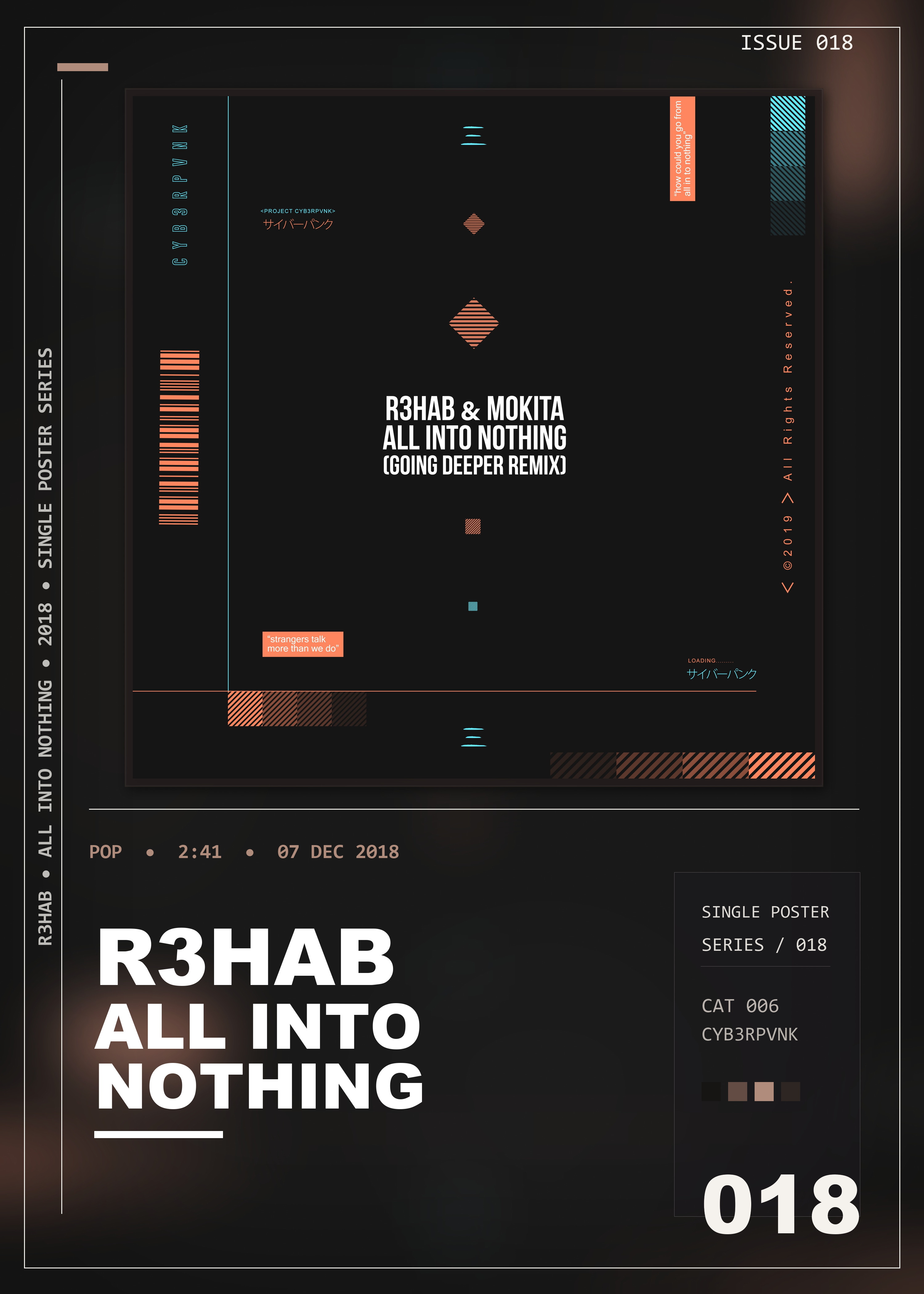 Music poster: R3HAB - All Into Nothing