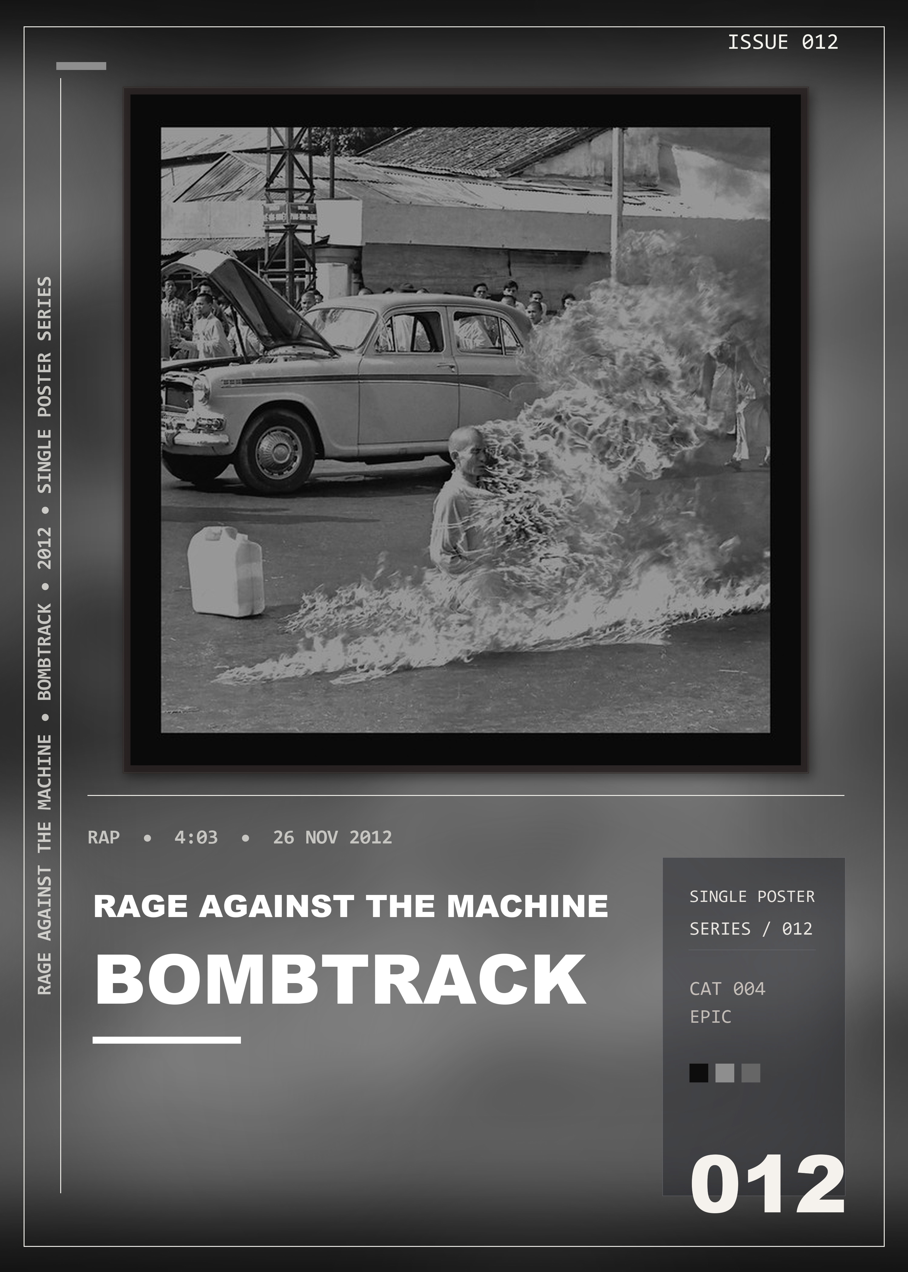 Music poster: Rage Against The Machine - Bombtrack
