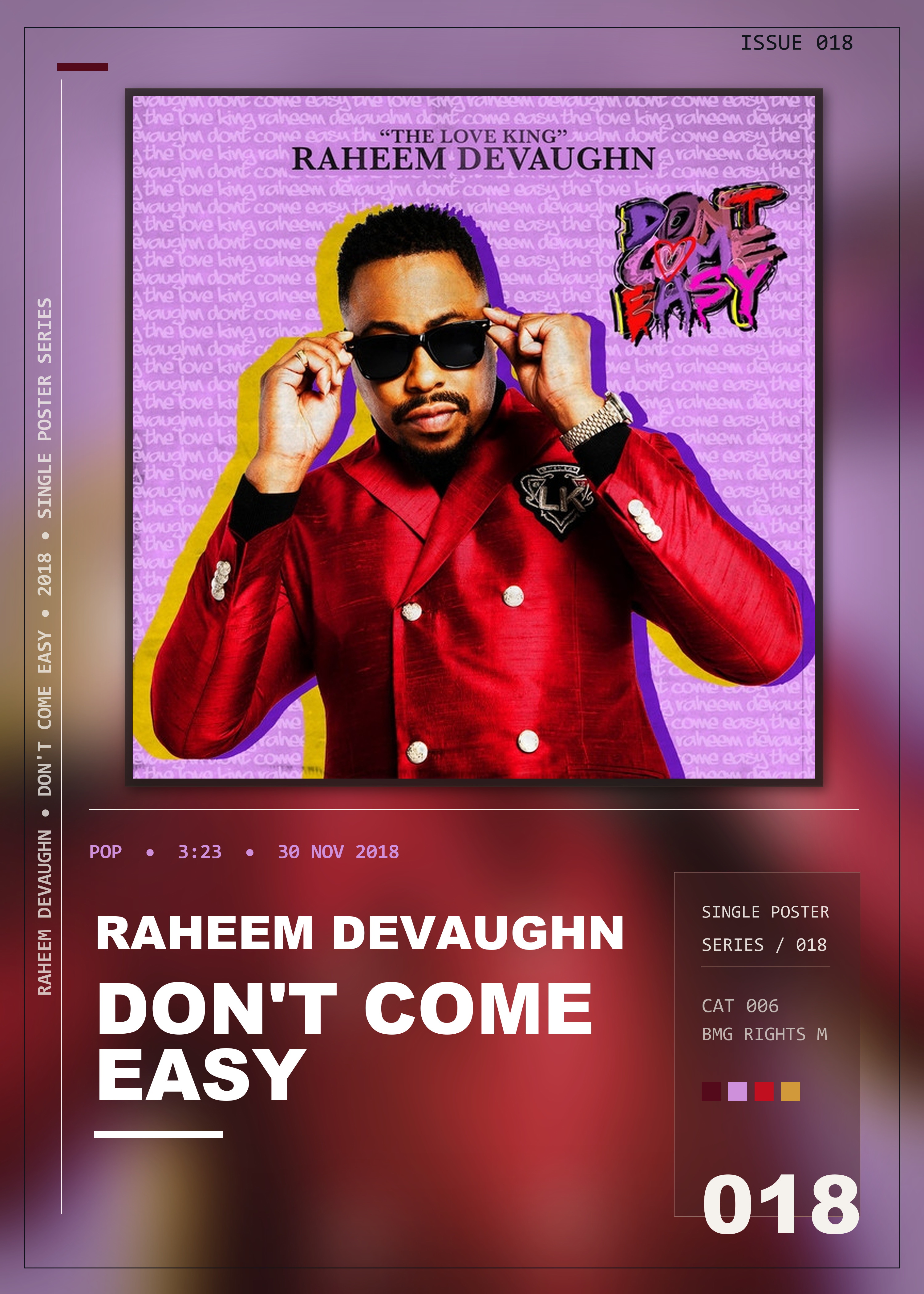 Music poster: Raheem DeVaughn - Dont Come Easy
