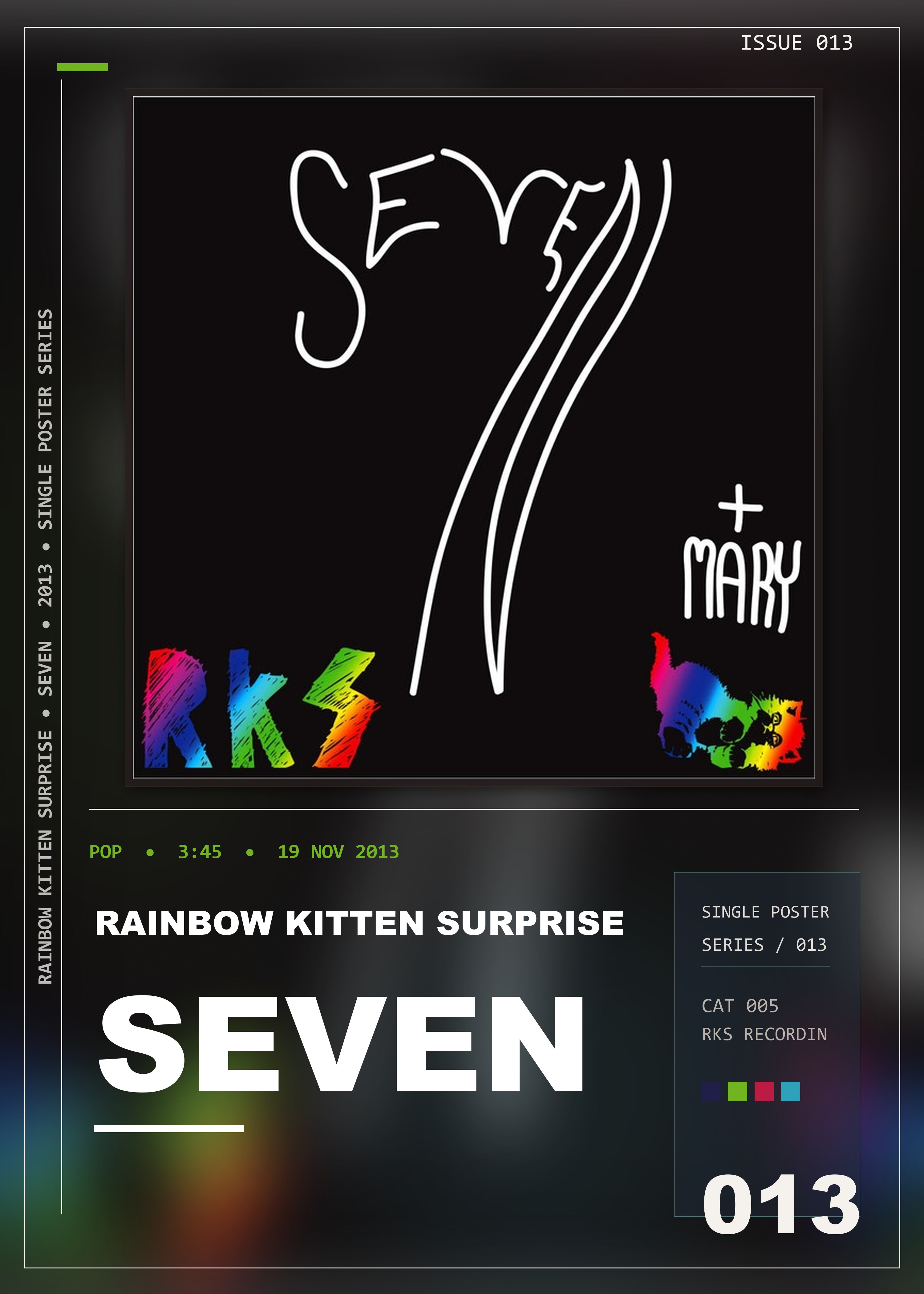 Music poster: Rainbow Kitten Surprise - Seven