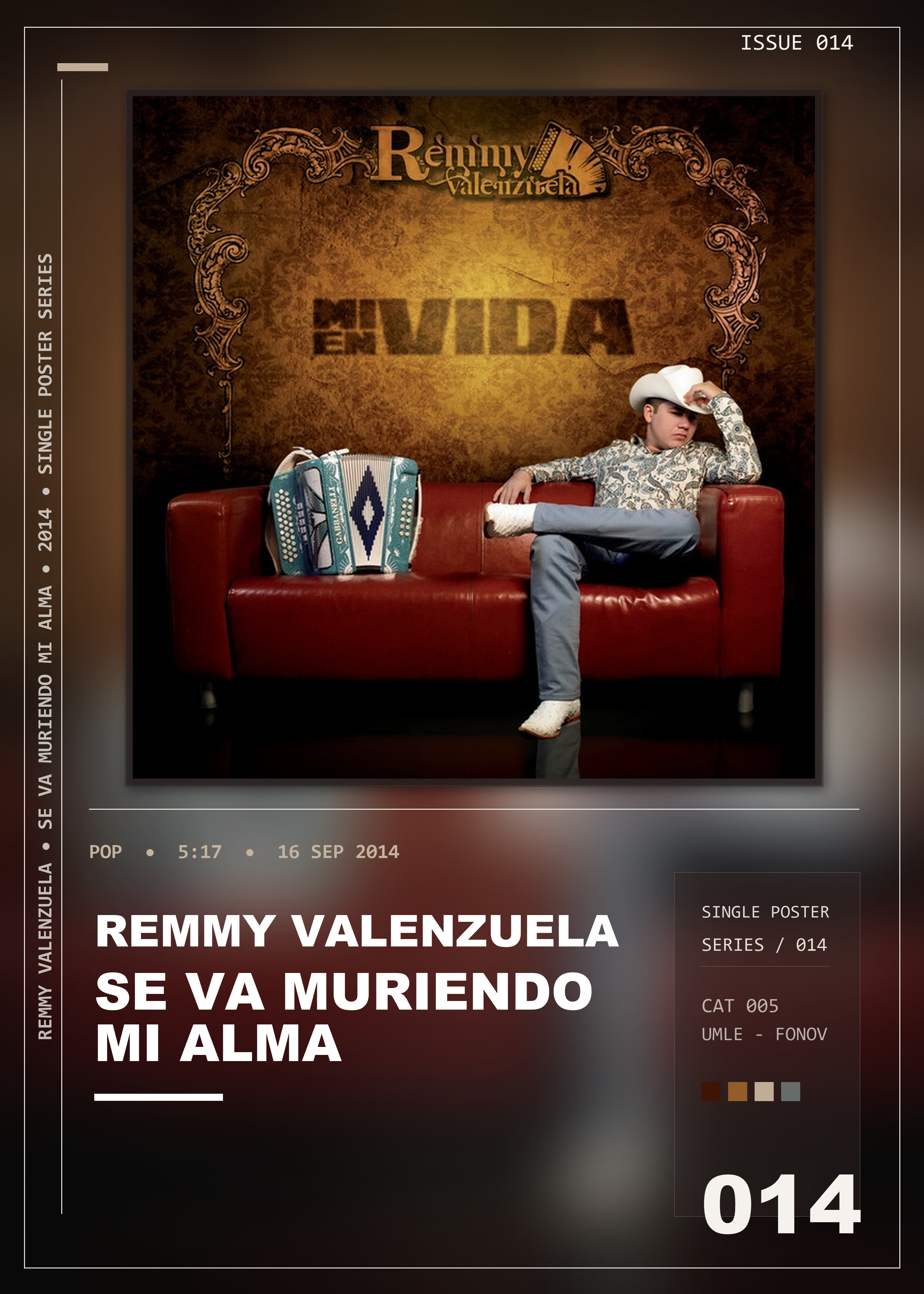 Music poster: Remmy Valenzuela - Se Va Muriendo Mi Alma