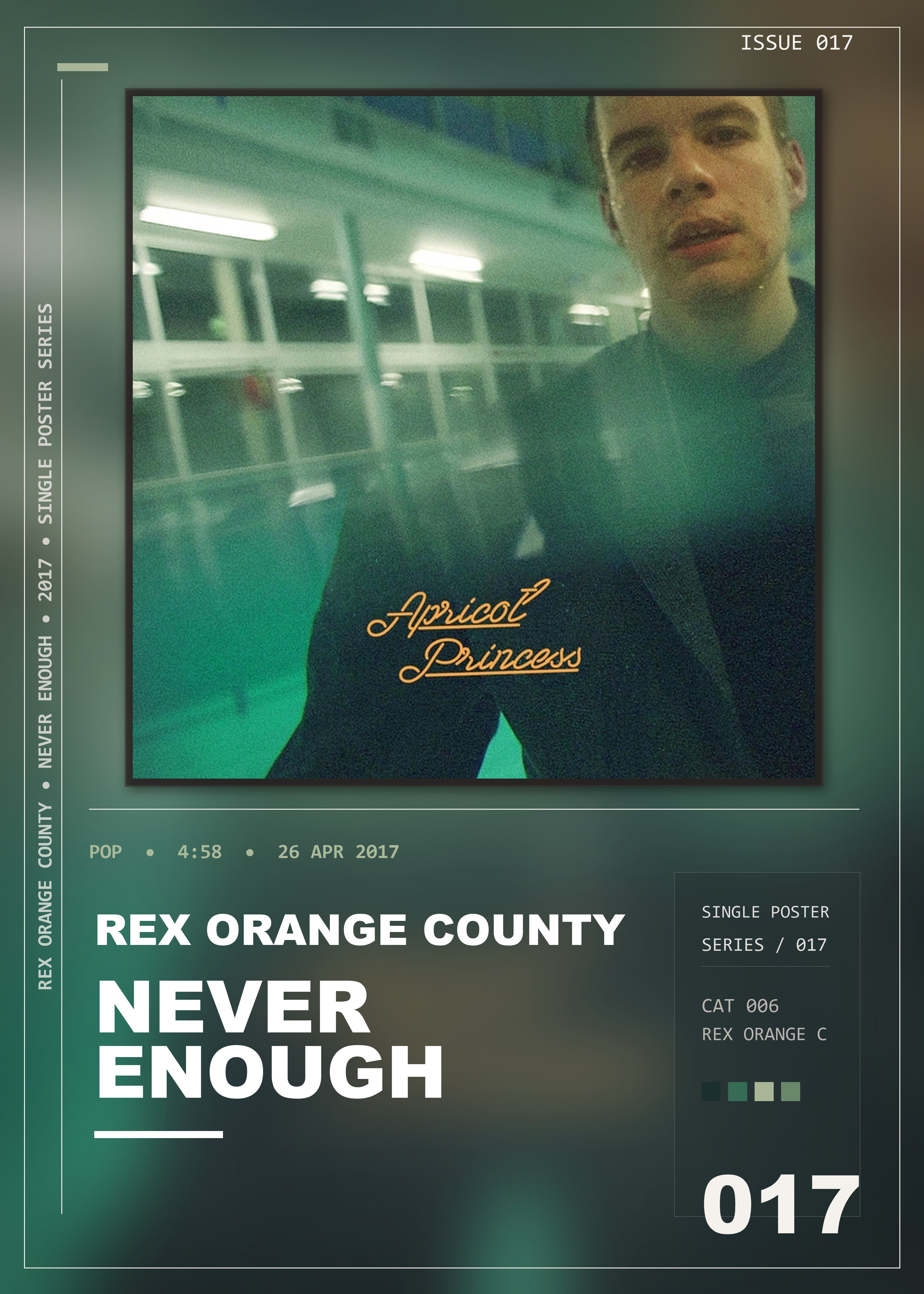 Music poster: Rex Orange County - Never Enough