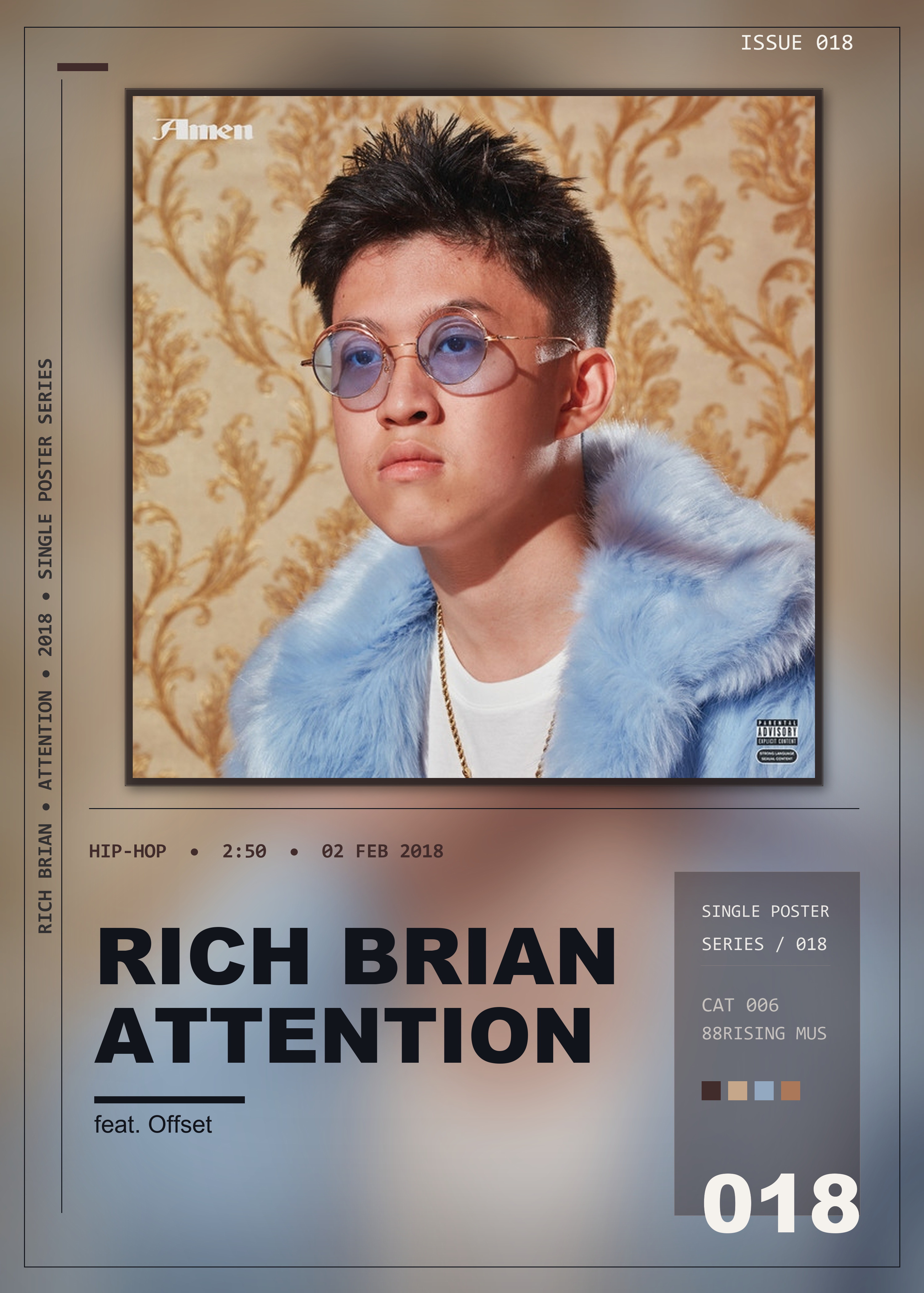 Music poster: Rich Brian - Attention feat Offset
