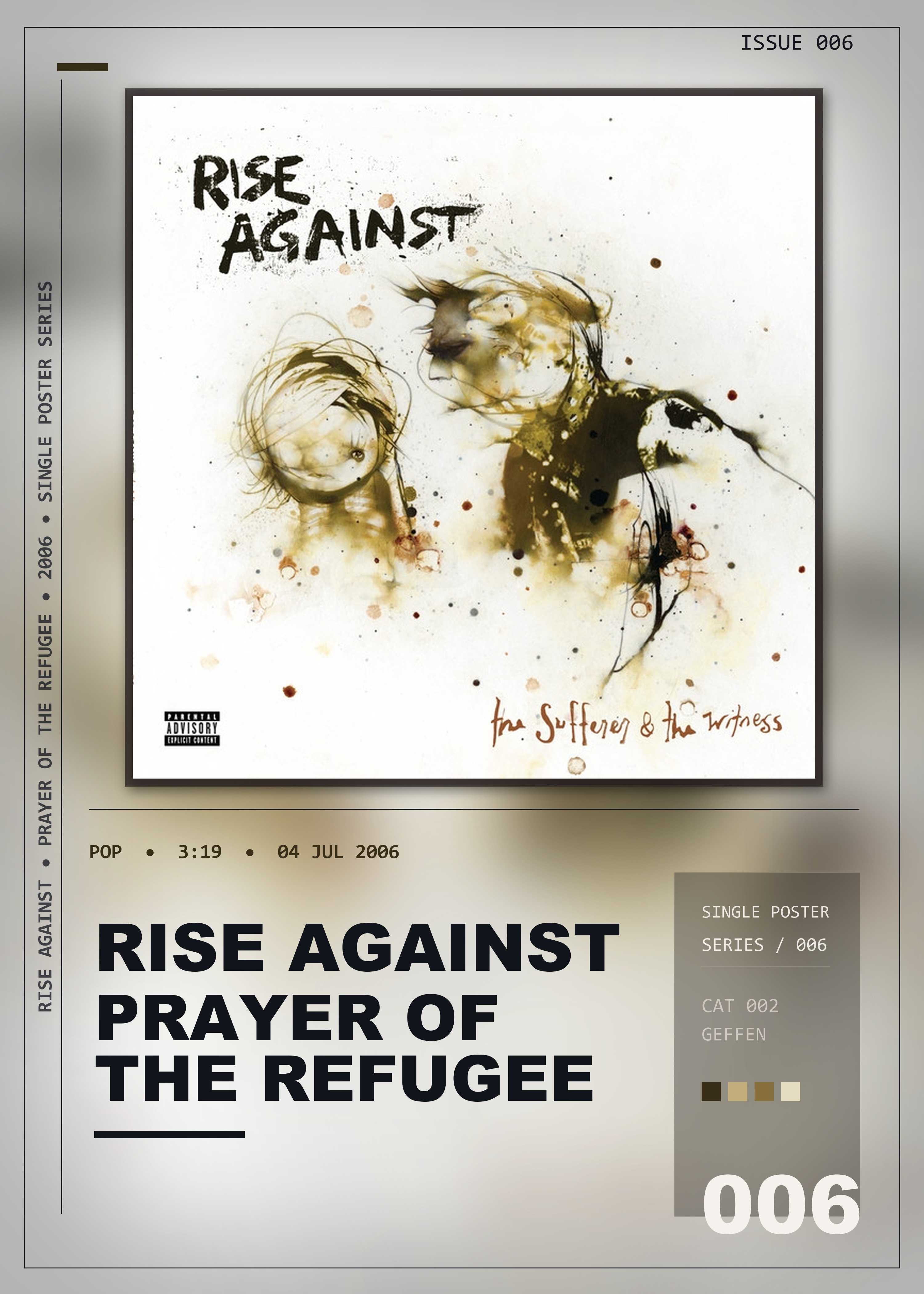 Music poster: Rise Against - Prayer Of The Refugee