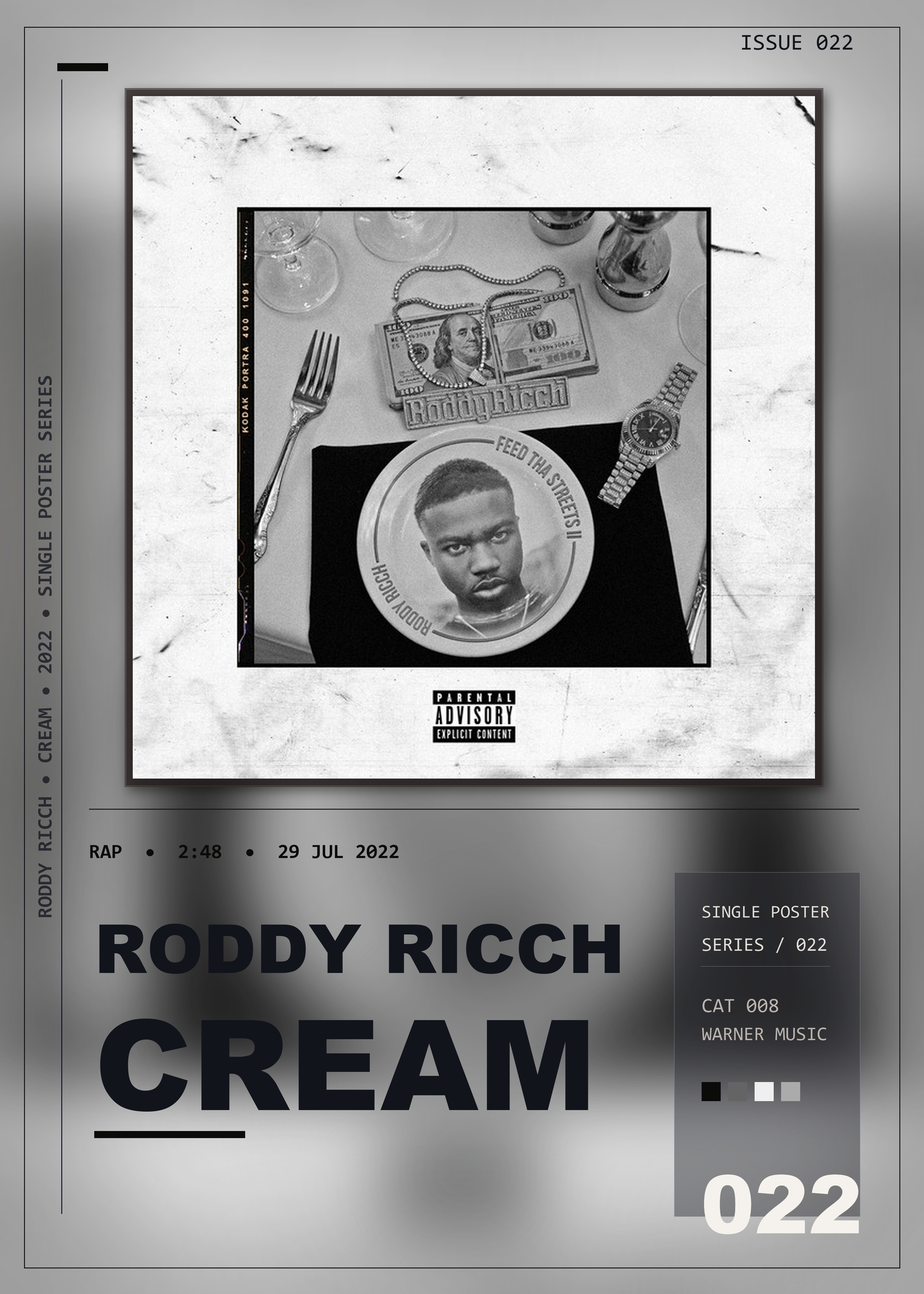 Music poster: Roddy Ricch - Cream